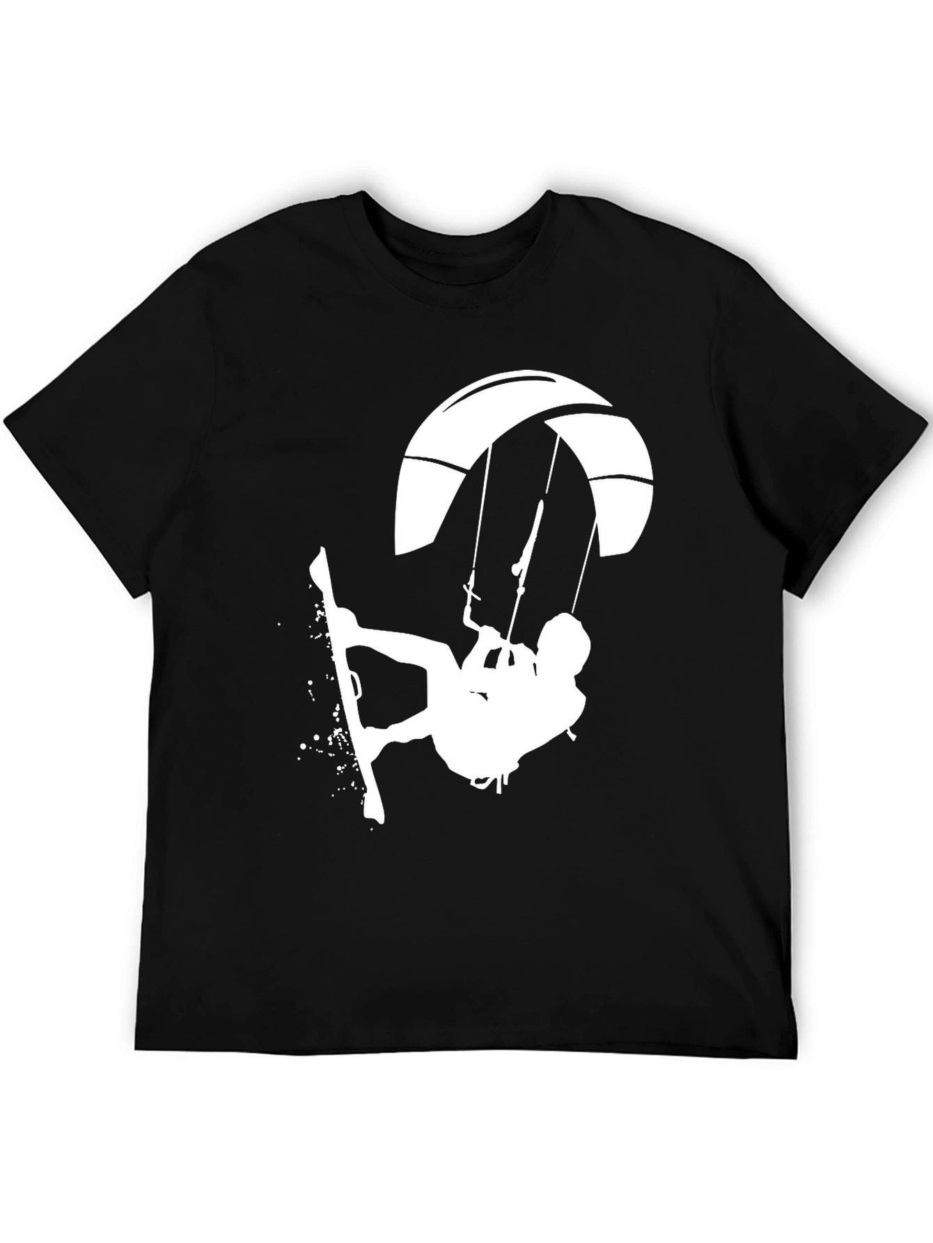 Kite Surfing Graphic Tee - Black