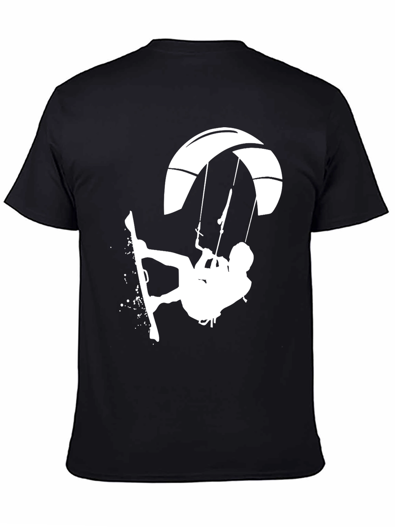 Kite Surfing Graphic Tee - Black