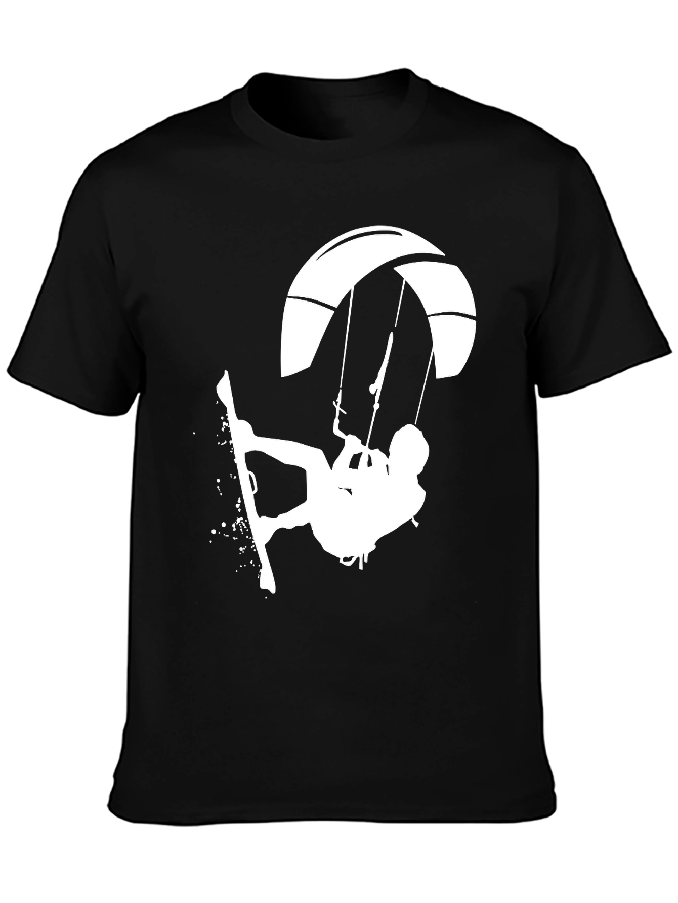 Kite Surfing Graphic Tee - Black