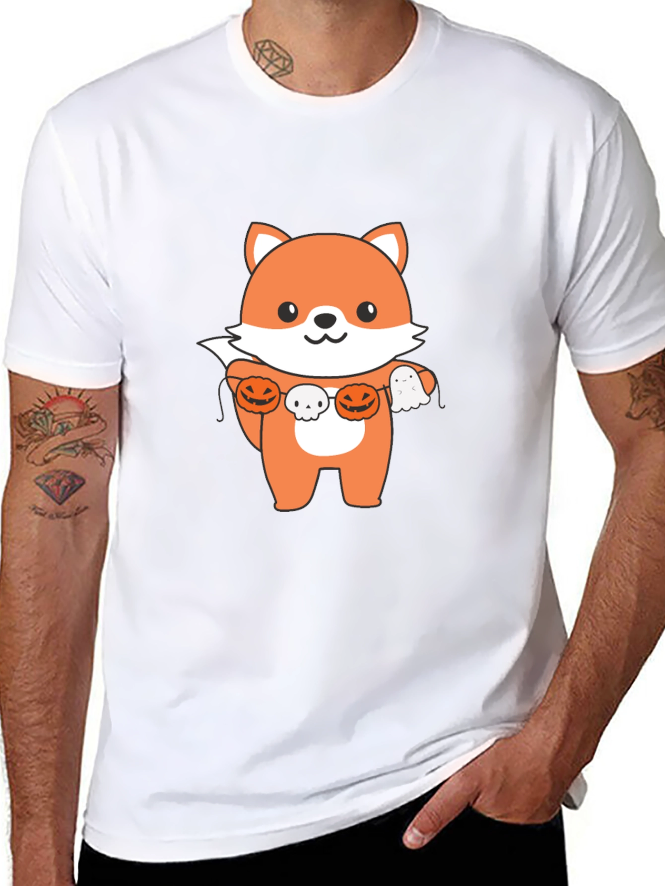 Halloween Fox T-Shirt - Cute Festive Style
