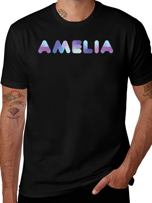 Amelia Colorful Name T-Shirt - Custom Gift