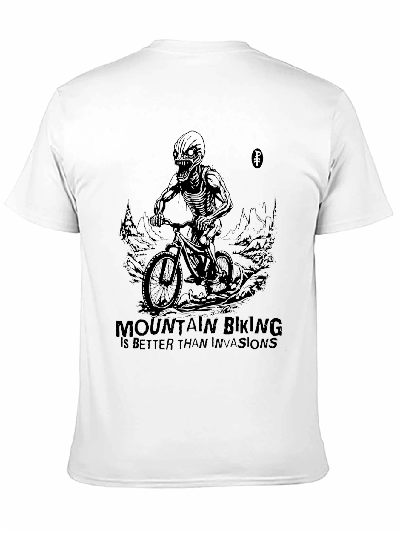 Mountain Biking Alien T-Shirt