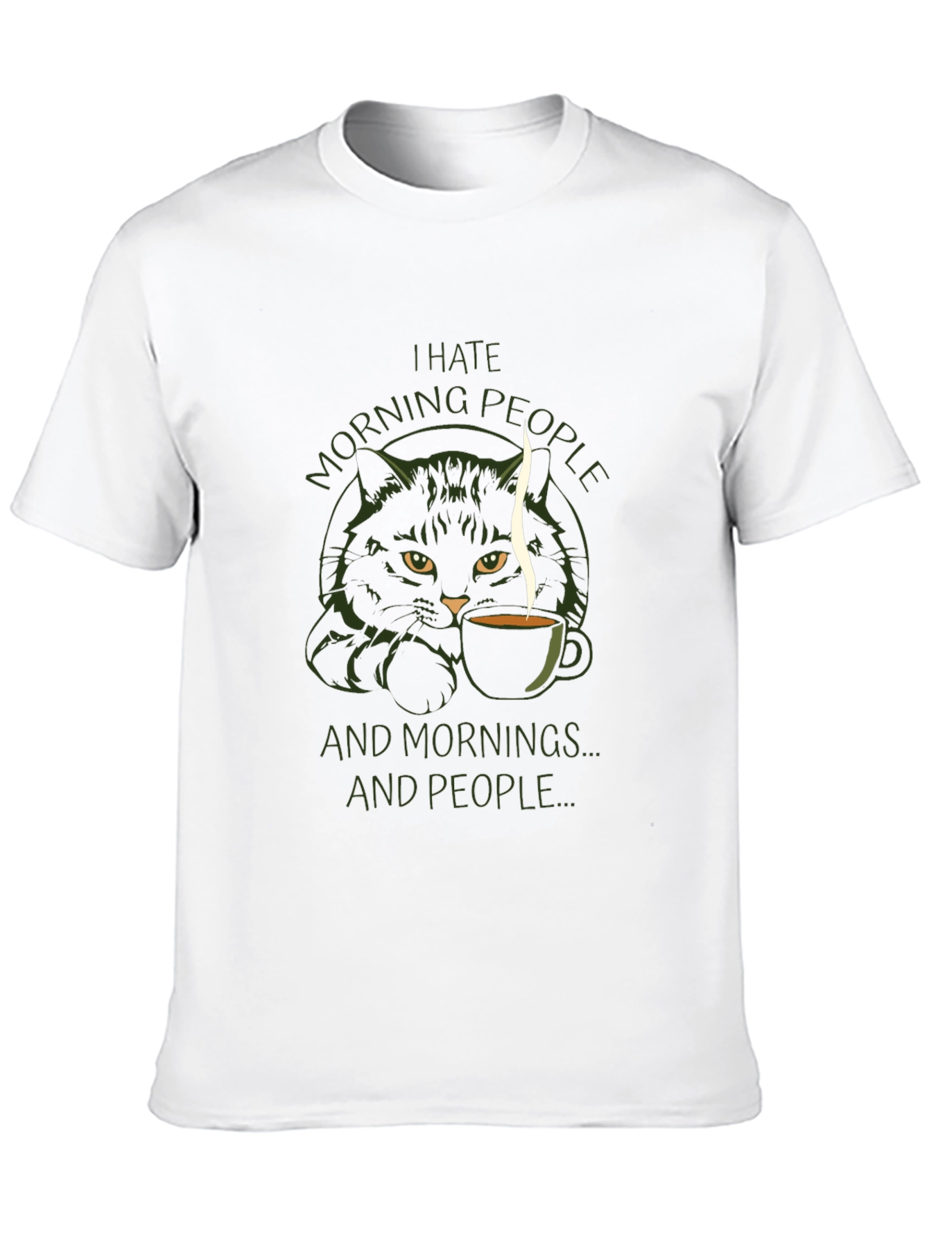 I Hate Morning People Cat T-Shirt