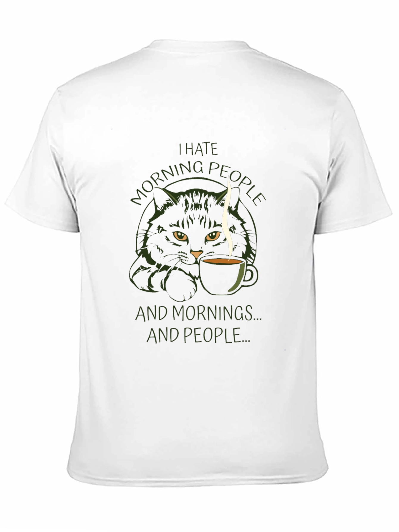 I Hate Morning People Cat T-Shirt