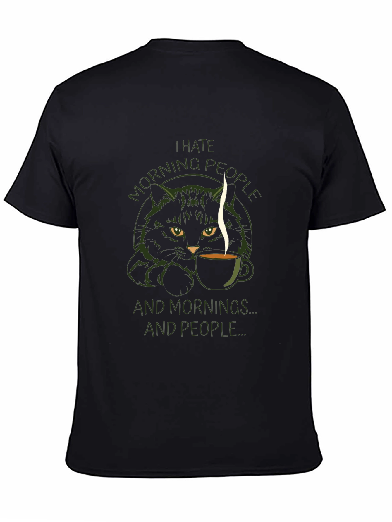 I Hate Morning People Cat T-Shirt
