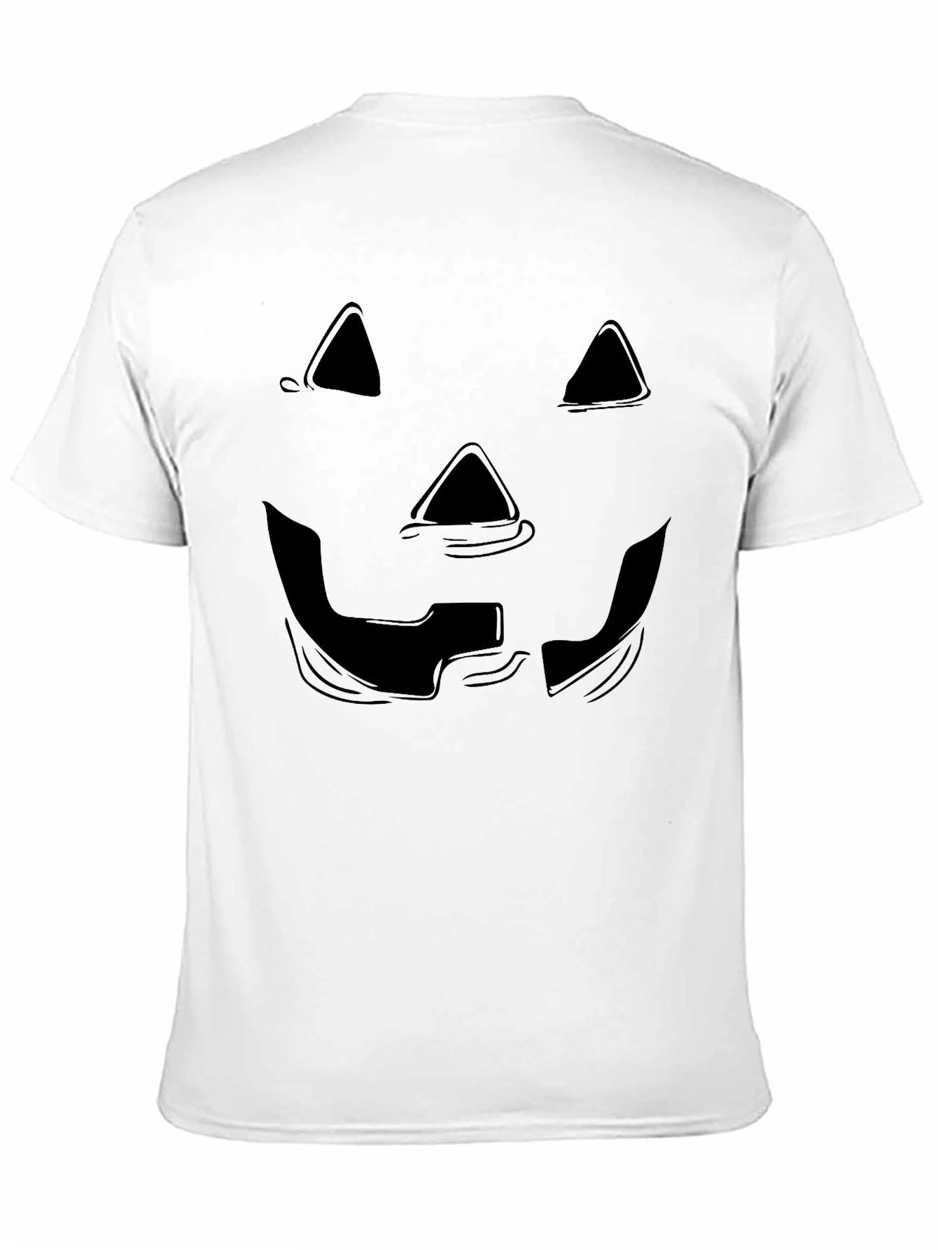 Halloween Pumpkin Face Graphic Tee - Mens Black T-Shirt