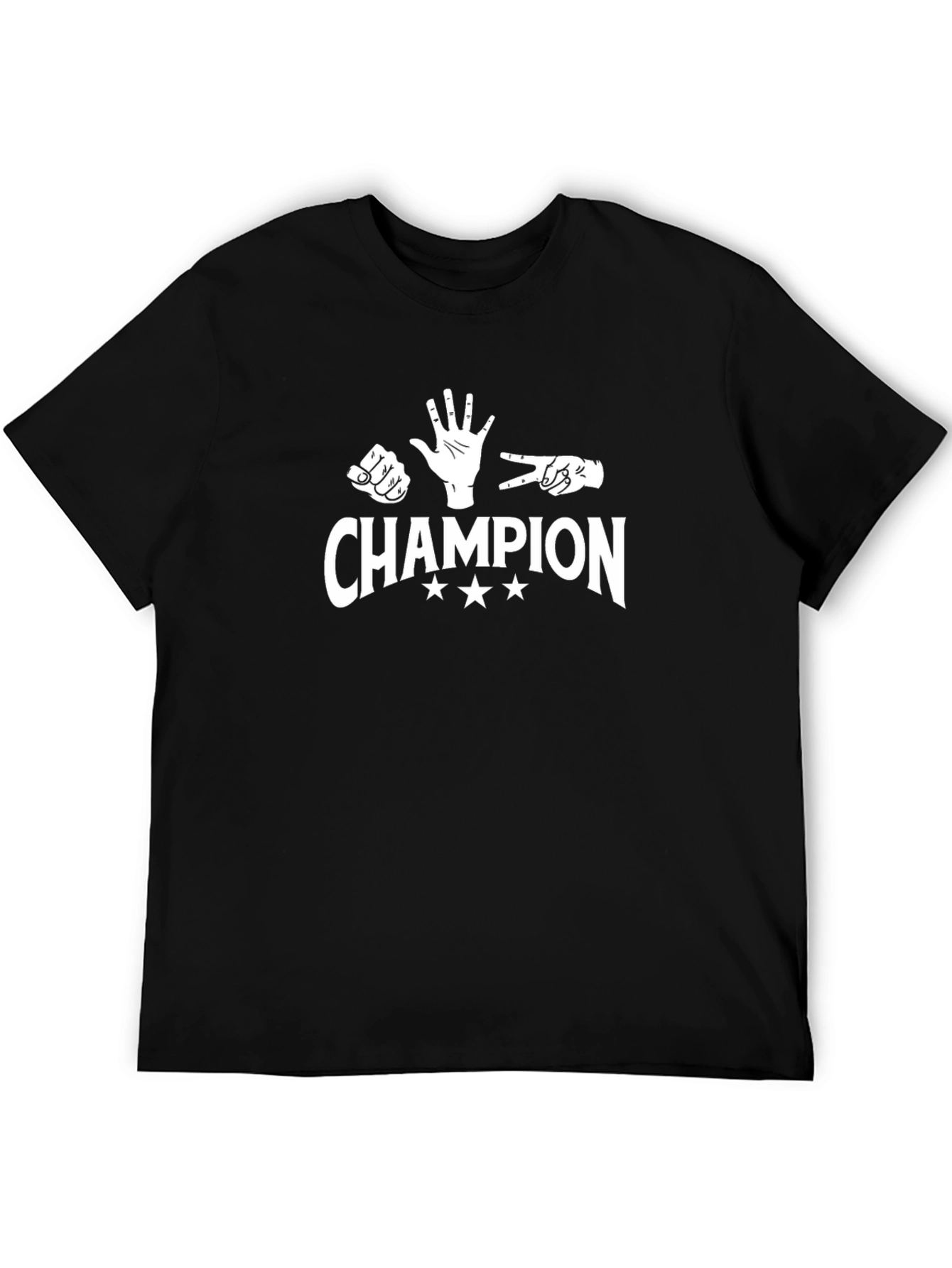 Champion Rock Paper Scissors Black T-Shirt