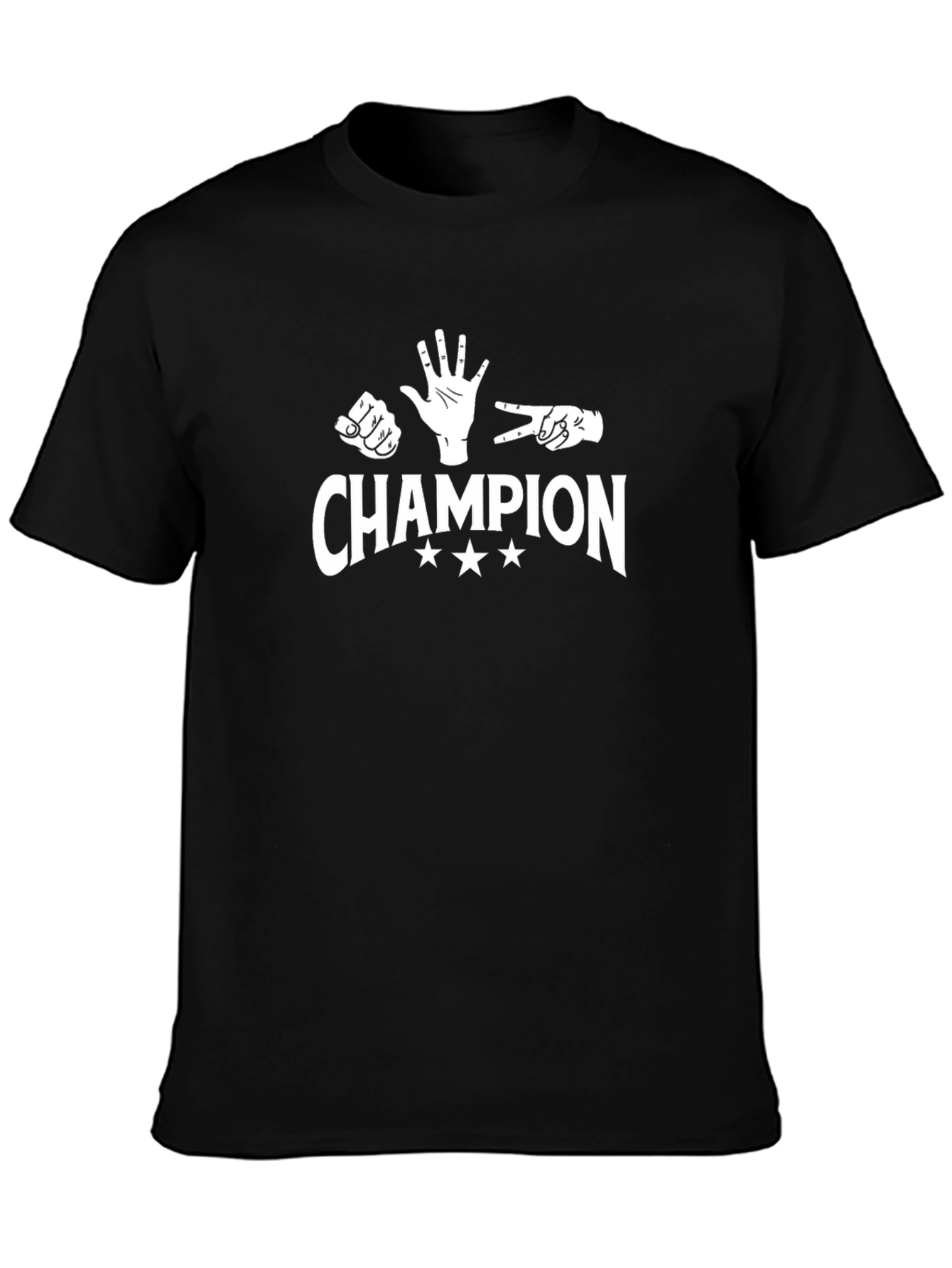 Champion Rock Paper Scissors Black T-Shirt