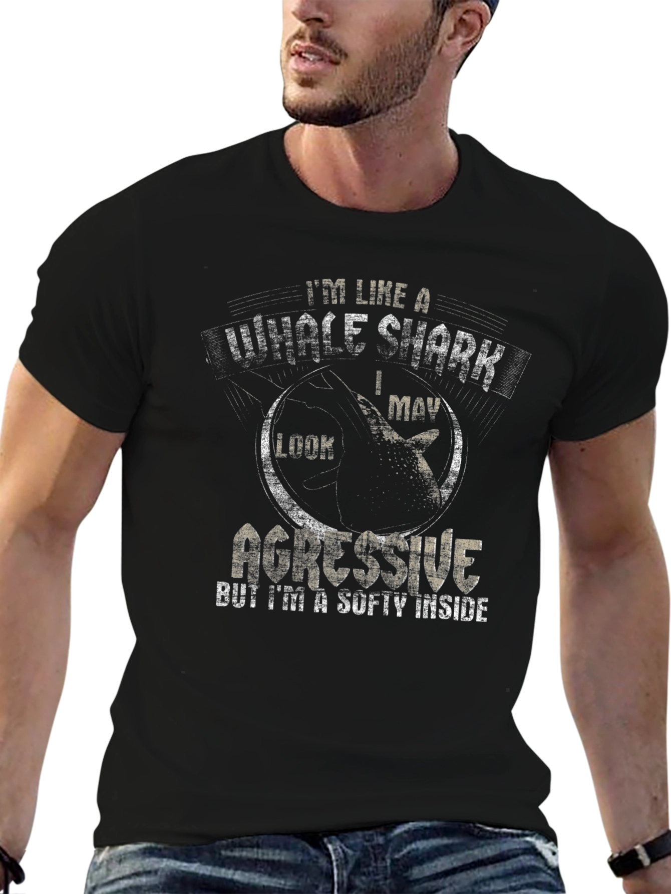 Whale Shark Graphic Tee - Aggressive Look Soft Inside