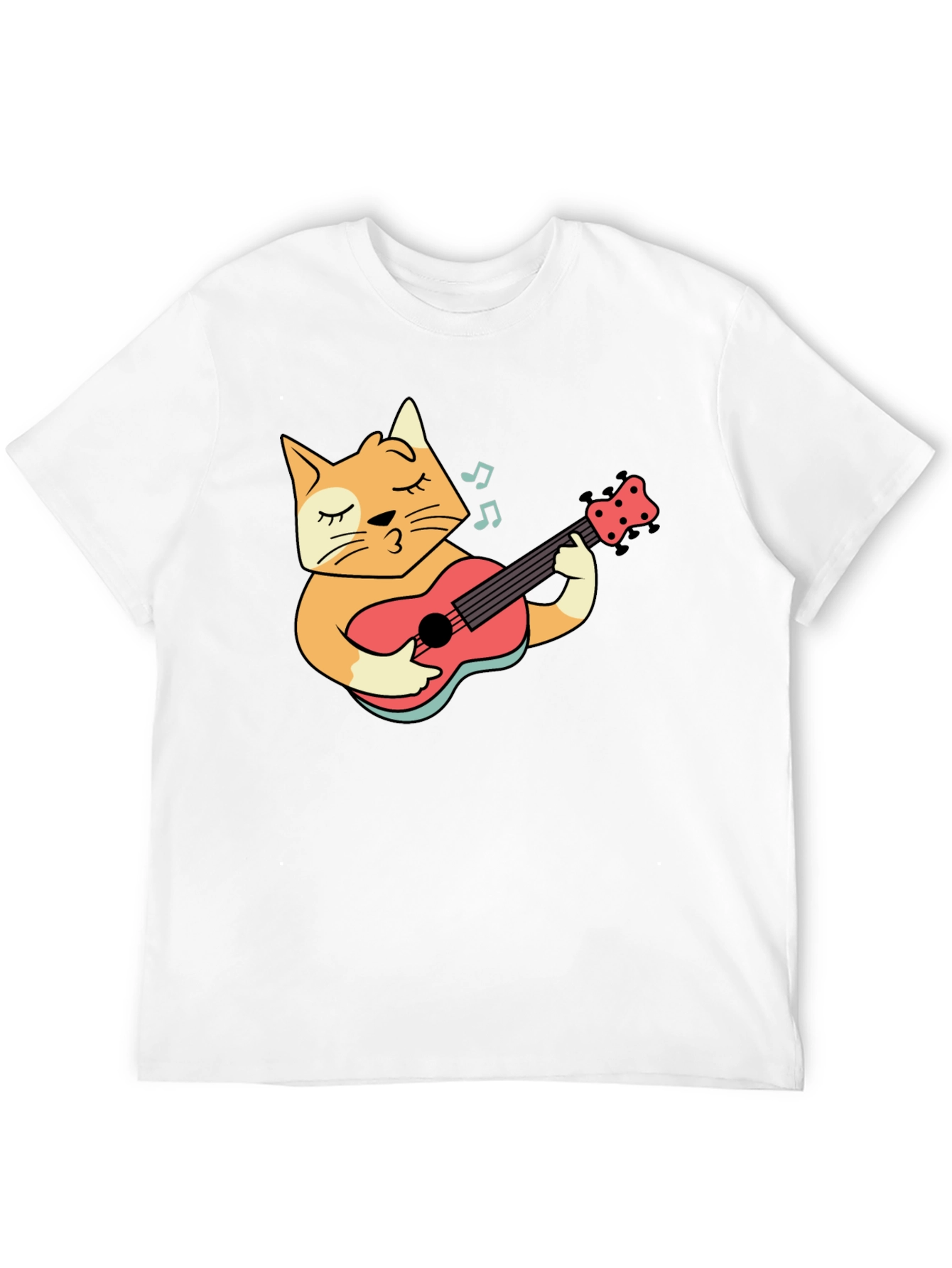 Cool Cat Guitarist Black T-Shirt