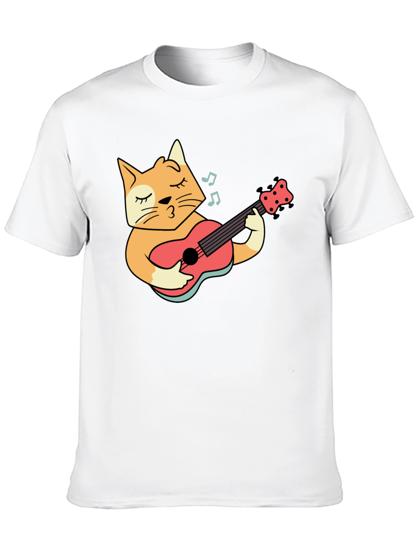 Cool Cat Guitarist Black T-Shirt