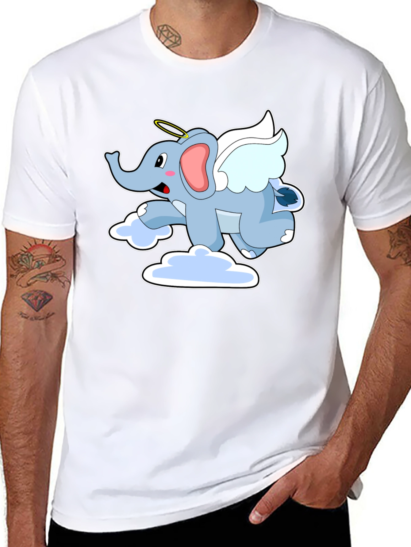 Angel Elephant Graphic Tee