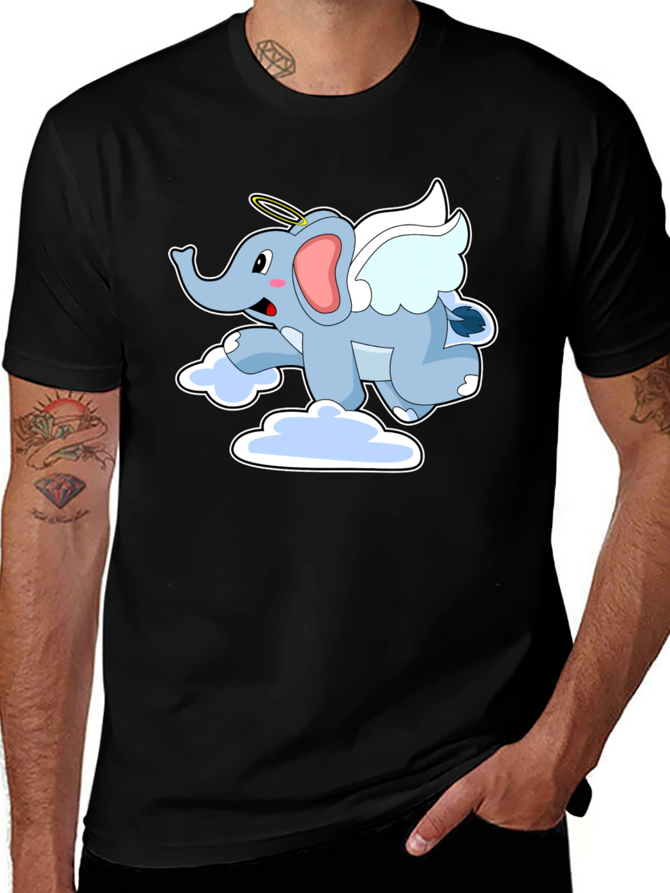Angel Elephant Graphic Tee