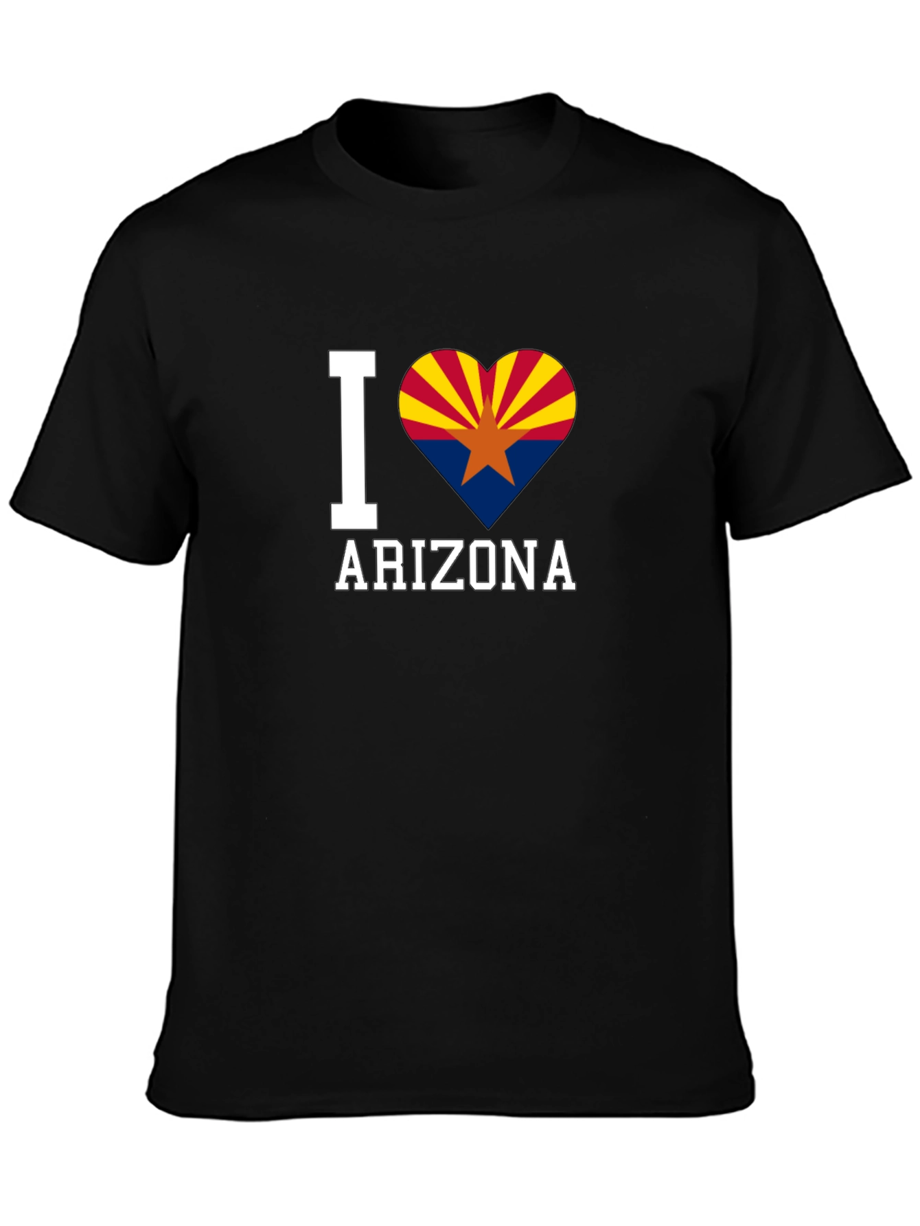 I Love Arizona T-Shirt - Black Cotton Tee