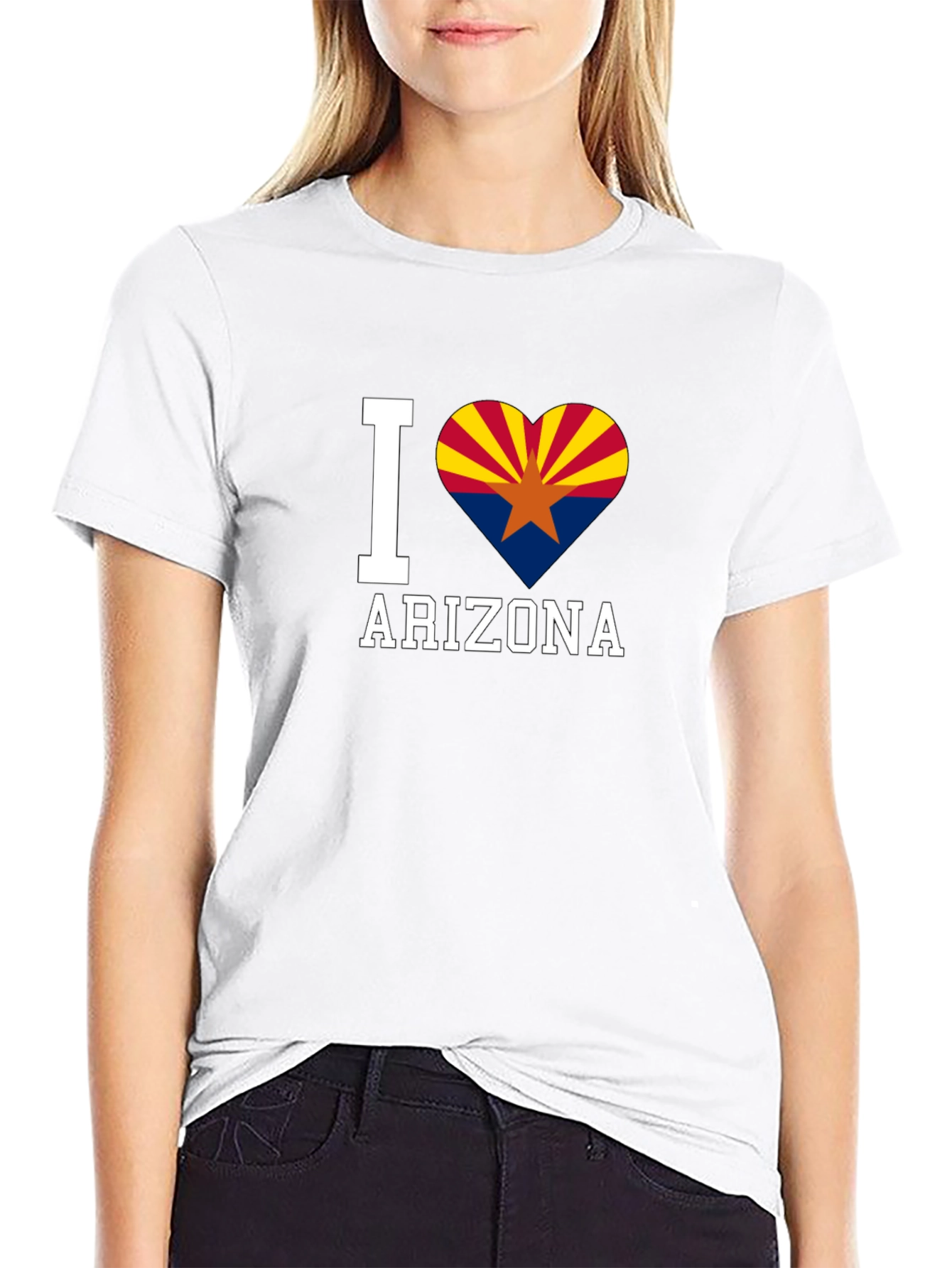 I Love Arizona T-Shirt - Black Cotton Tee