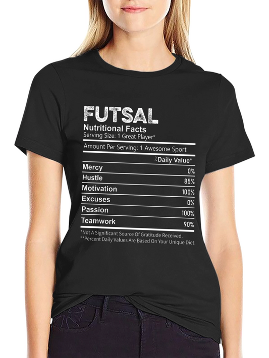 Futsal Nutritional Facts Graphic T-Shirt