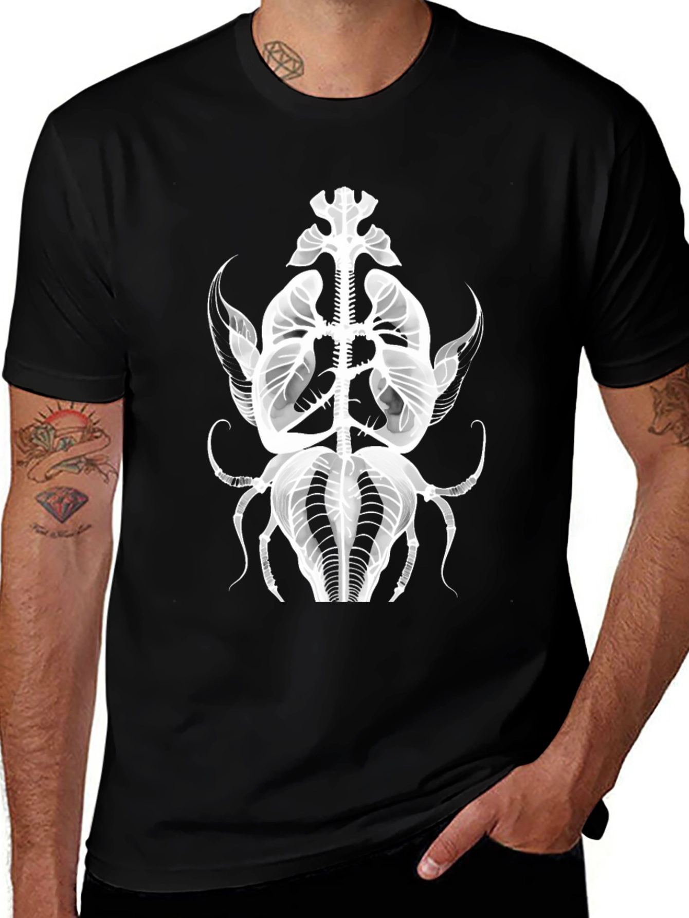 Abstract Anatomy Black T-Shirt