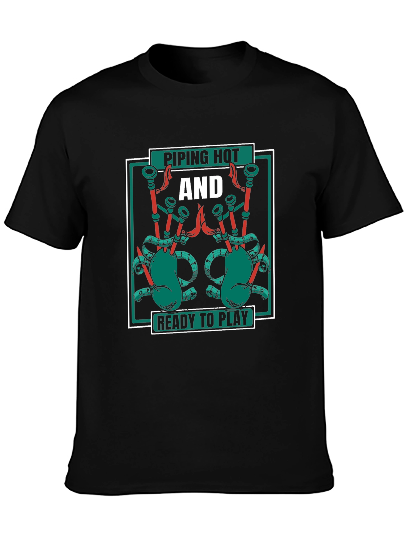 Piping Hot Bagpipe Graphic T-Shirt
