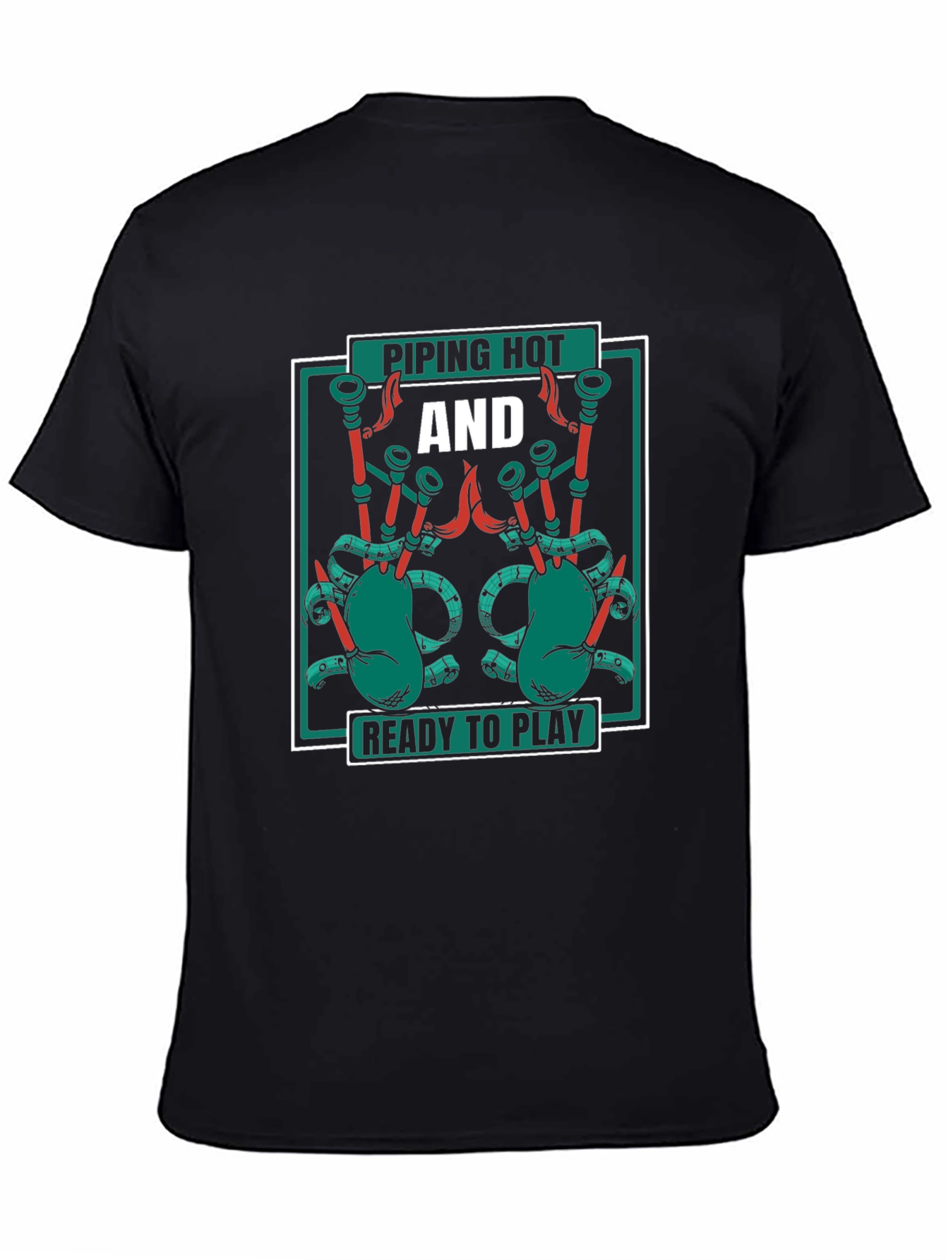 Piping Hot Bagpipe Graphic T-Shirt