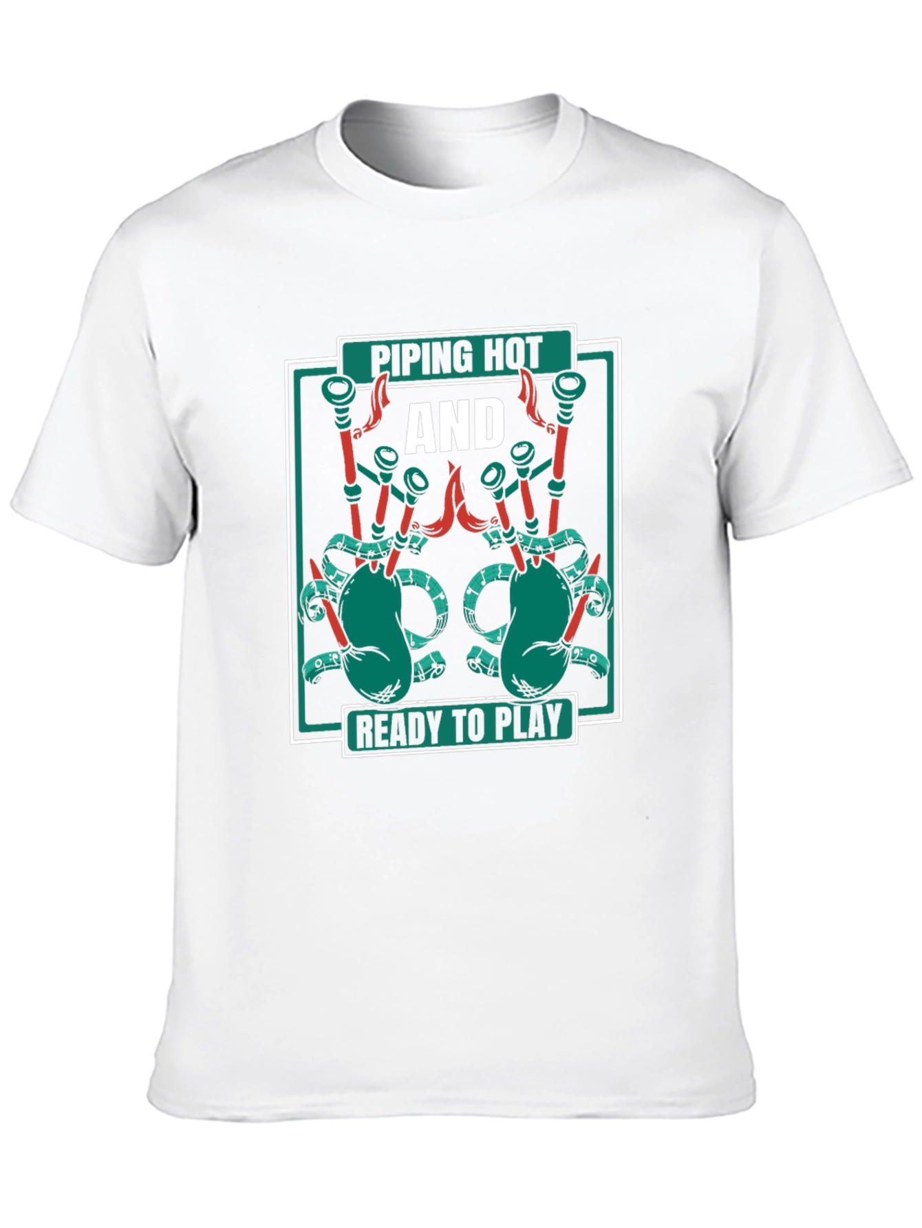 Piping Hot Bagpipe Graphic T-Shirt
