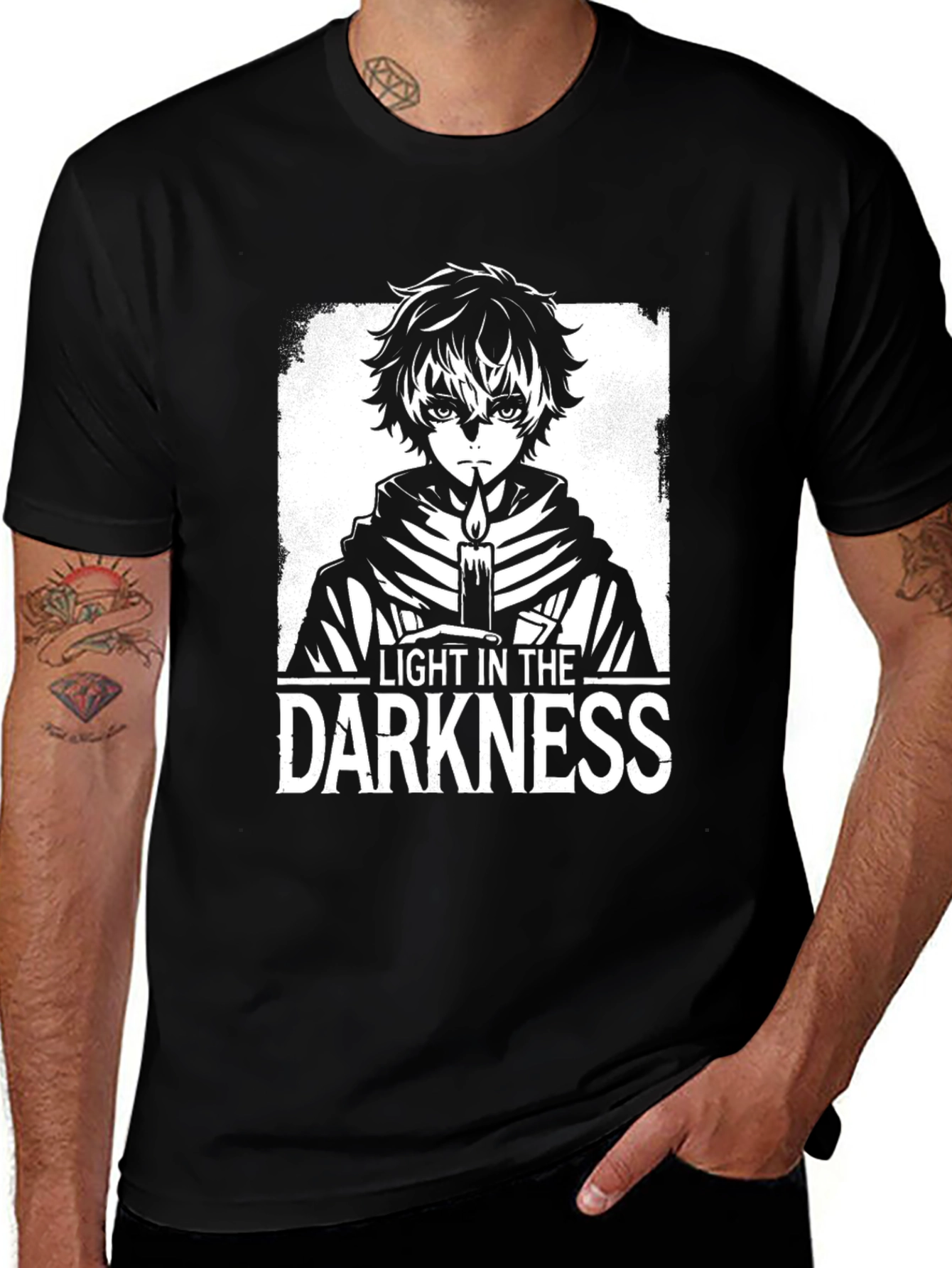 Light in the Darkness Graphic Tee - Black T-Shirt