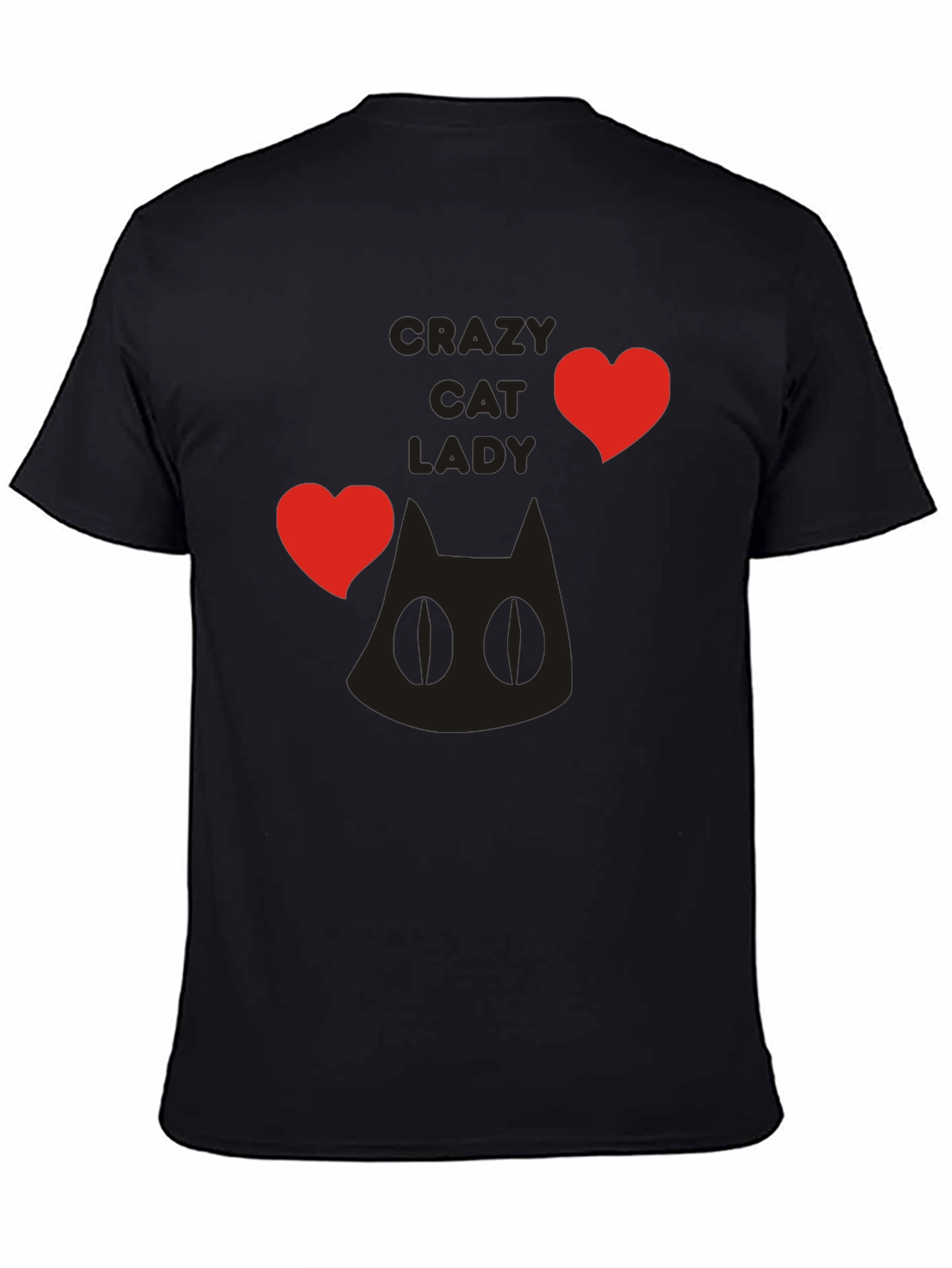 Crazy Cat Lady T-Shirt - Black Novelty Tee
