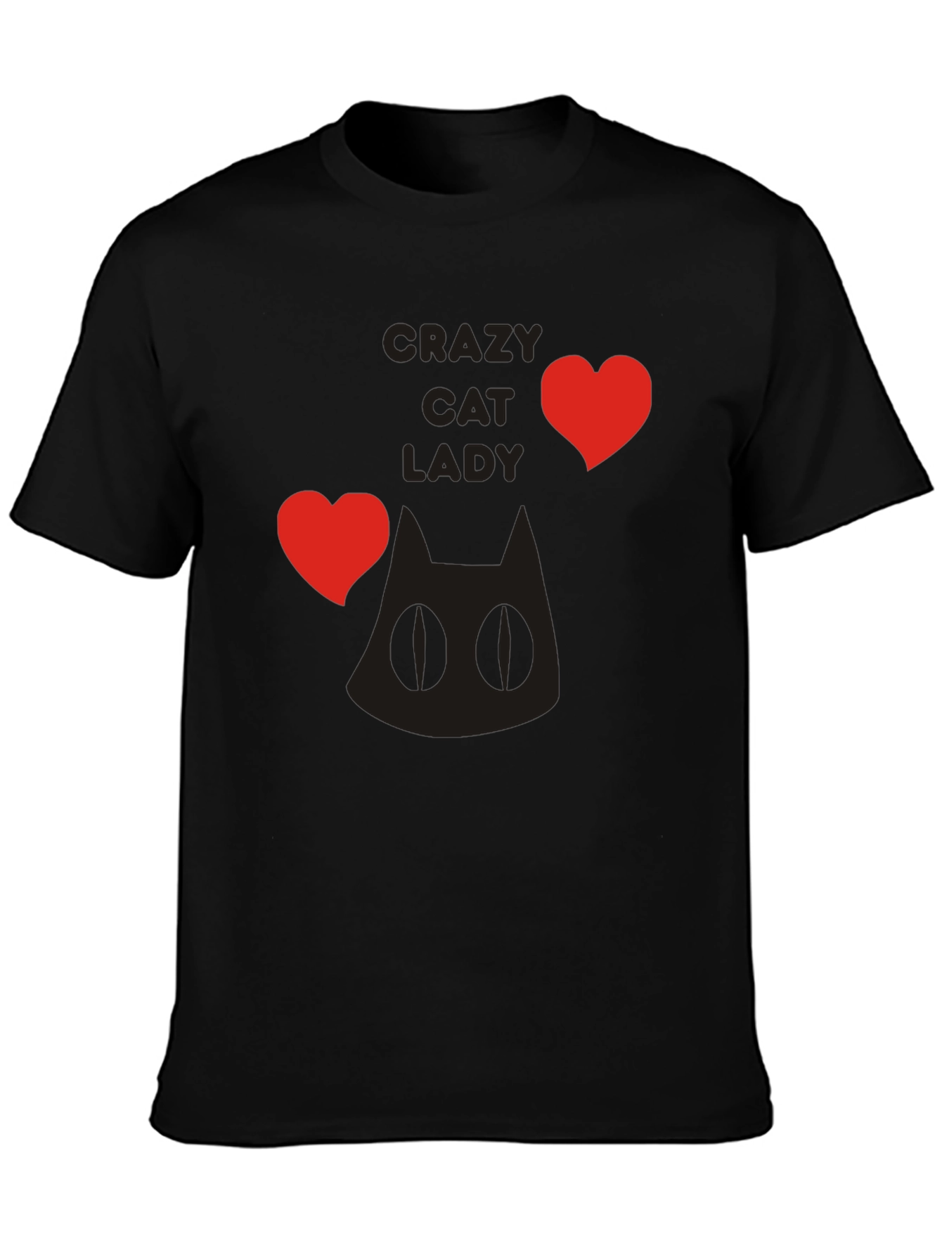 Crazy Cat Lady T-Shirt - Black Novelty Tee