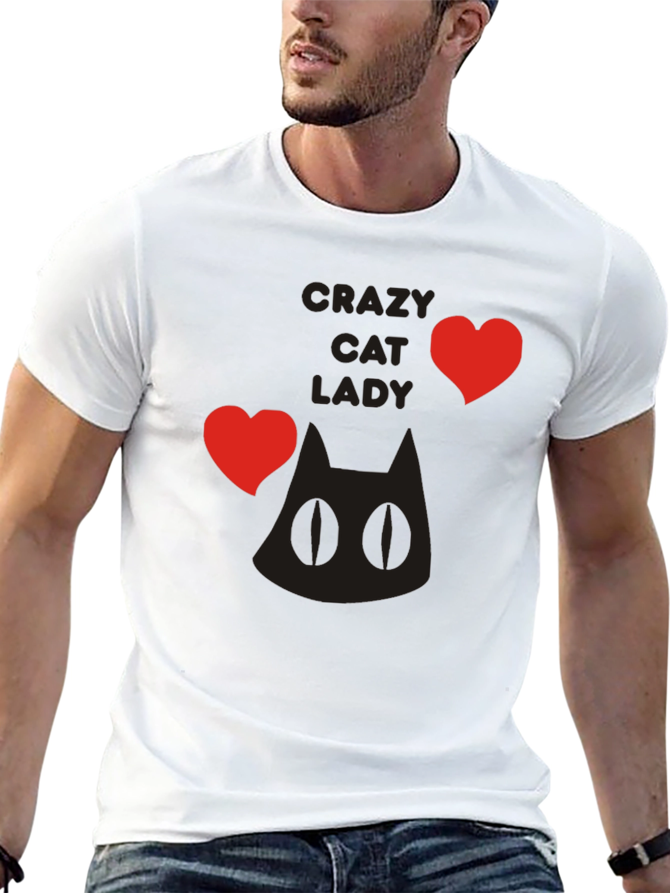 Crazy Cat Lady T-Shirt - Black Novelty Tee