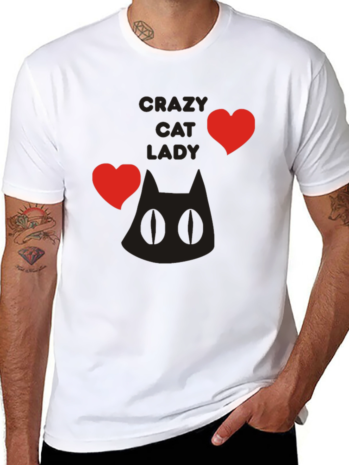 Crazy Cat Lady T-Shirt - Black Novelty Tee