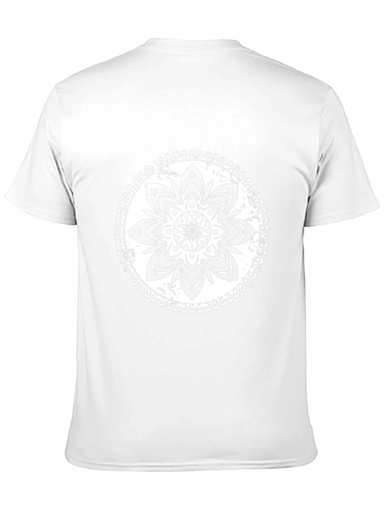 Mens Black T-Shirt with Mandala Design