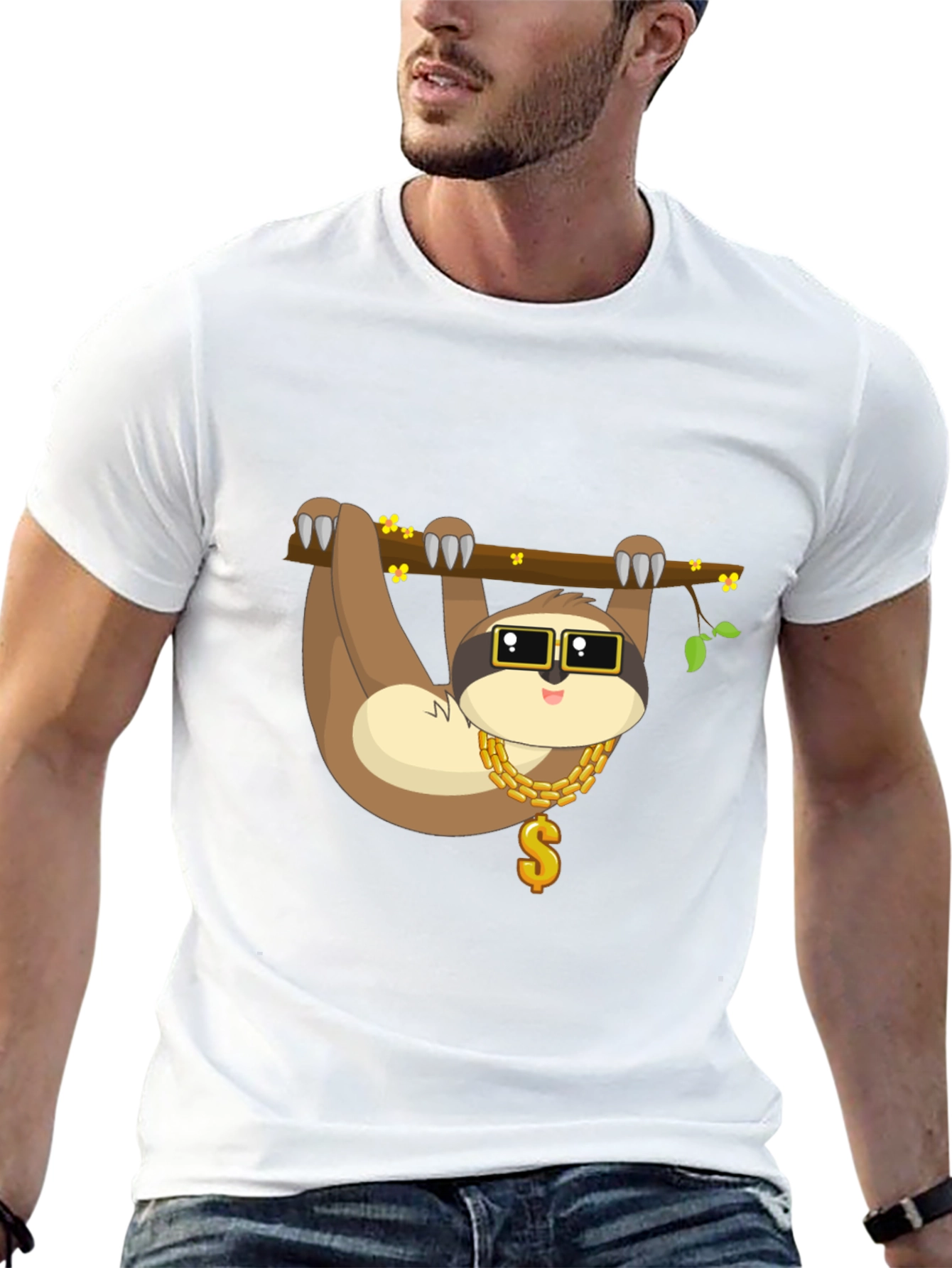 Sloth Bling T-Shirt - Cool & Casual