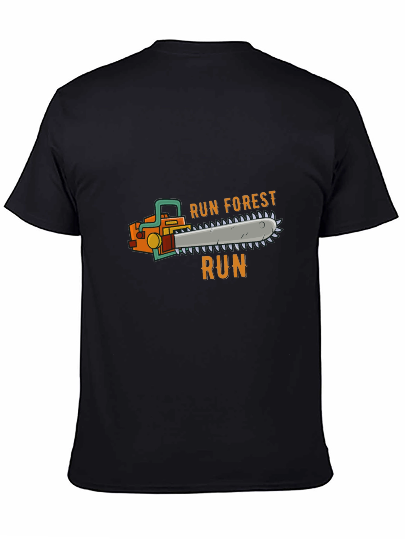 Run Forest Run Chainsaw T-Shirt - Novelty Tee