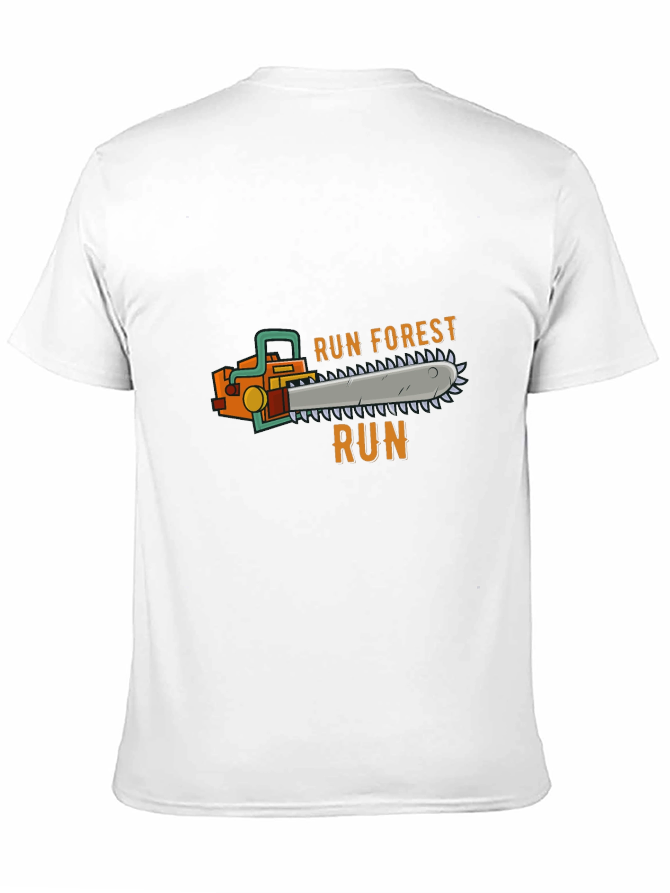 Run Forest Run Chainsaw T-Shirt - Novelty Tee
