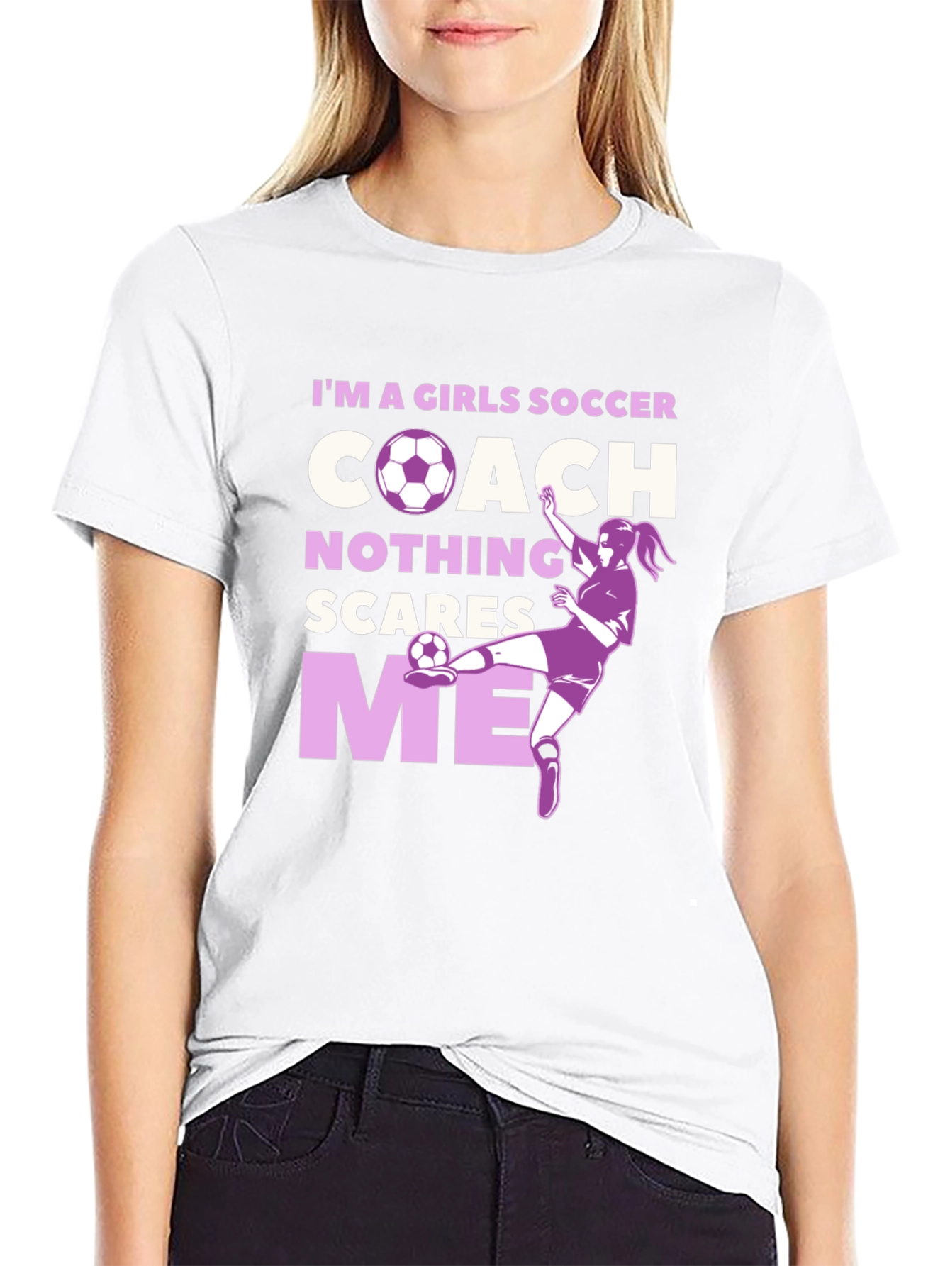 Girls Soccer Coach Graphic T-Shirt