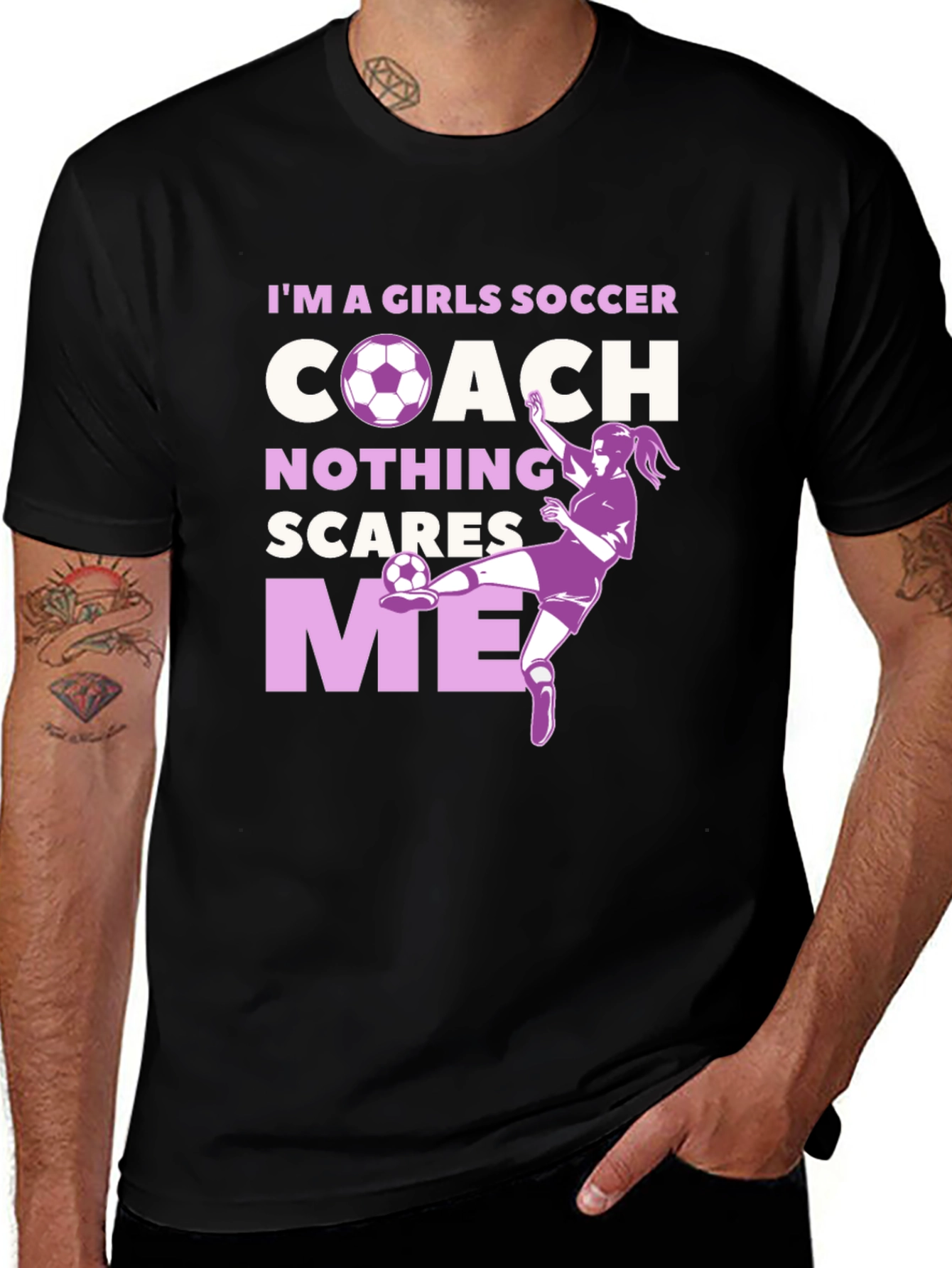 Girls Soccer Coach Graphic T-Shirt