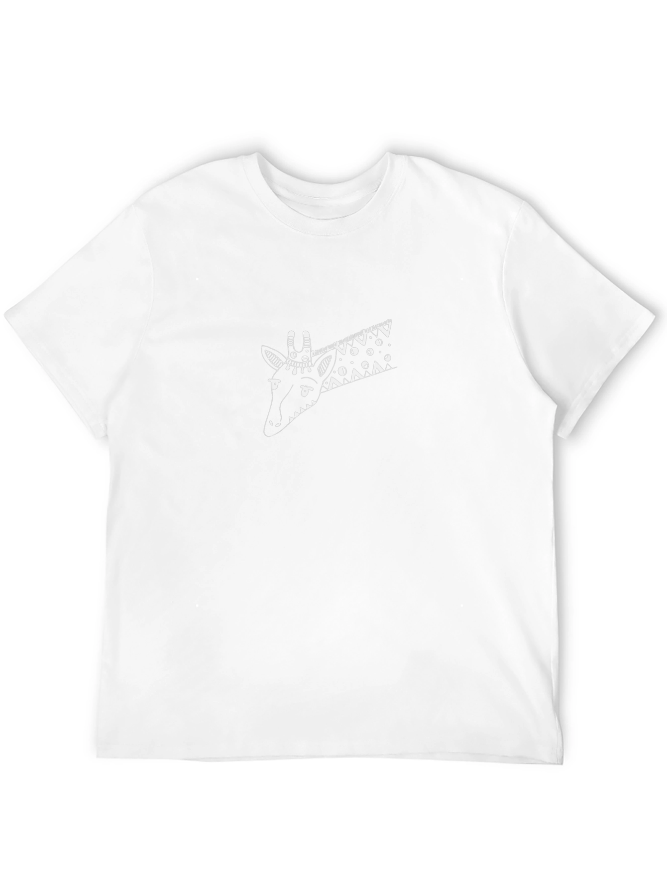 Giraffe Graphic Tee - Stylish Mens Black T-Shirt