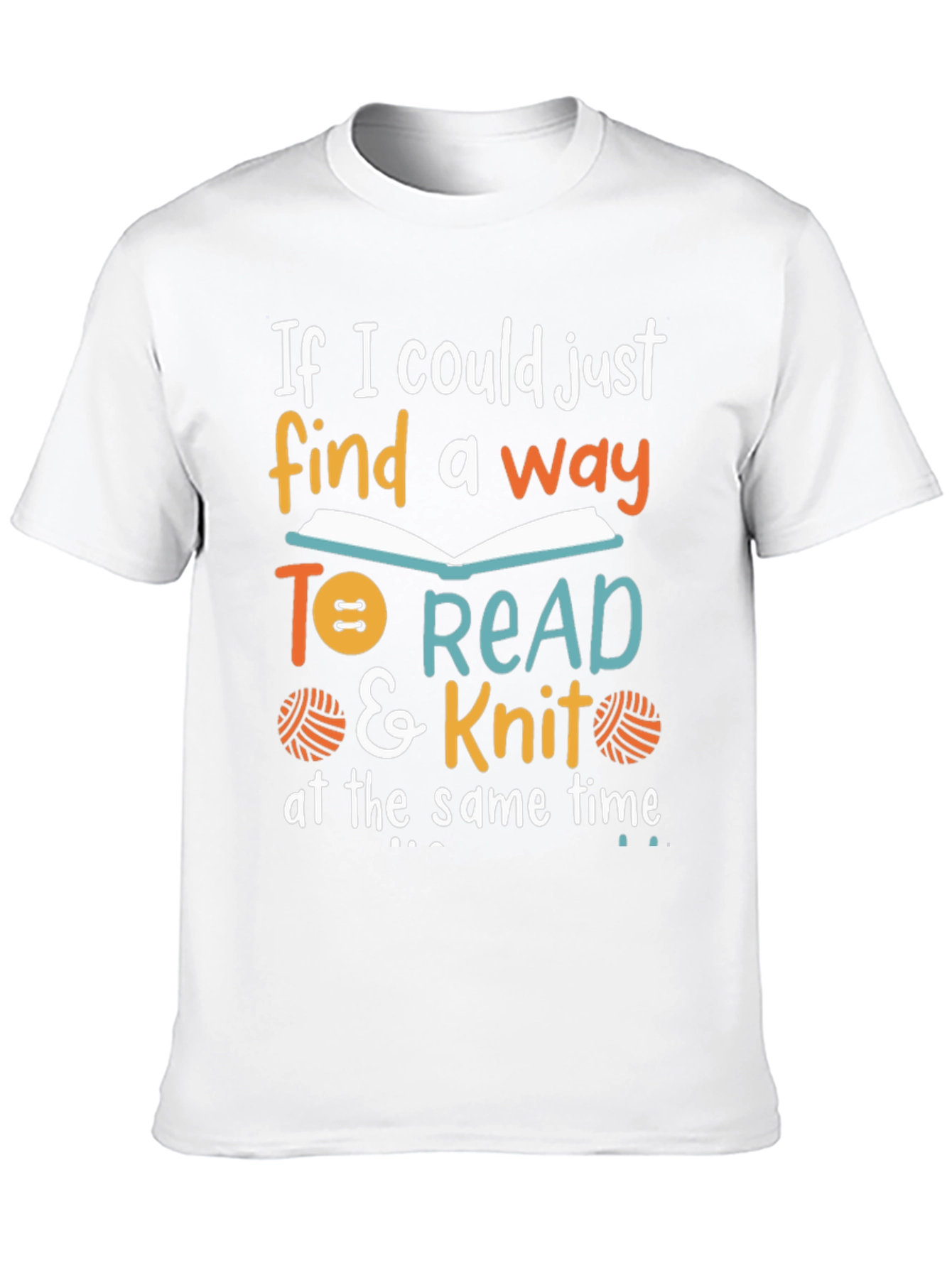Read & Knit T-Shirt: Book Lover Knitter Gift