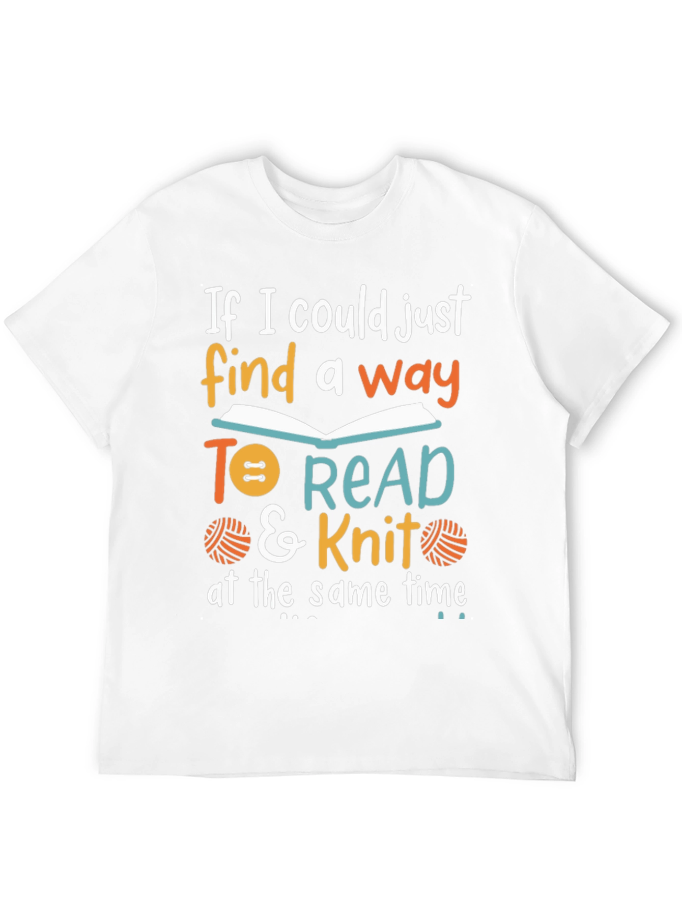 Read & Knit T-Shirt: Book Lover Knitter Gift