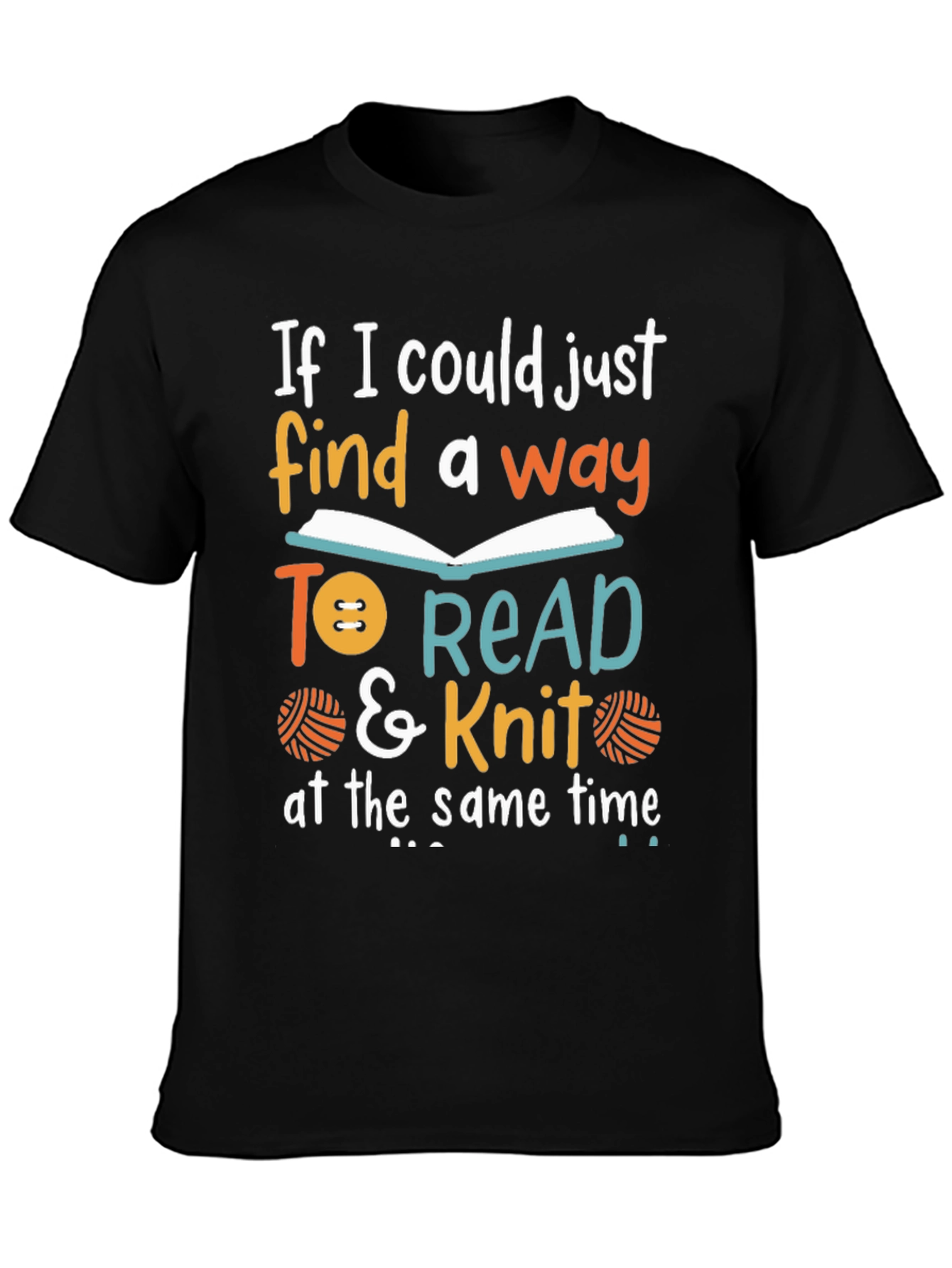 Read & Knit T-Shirt: Book Lover Knitter Gift