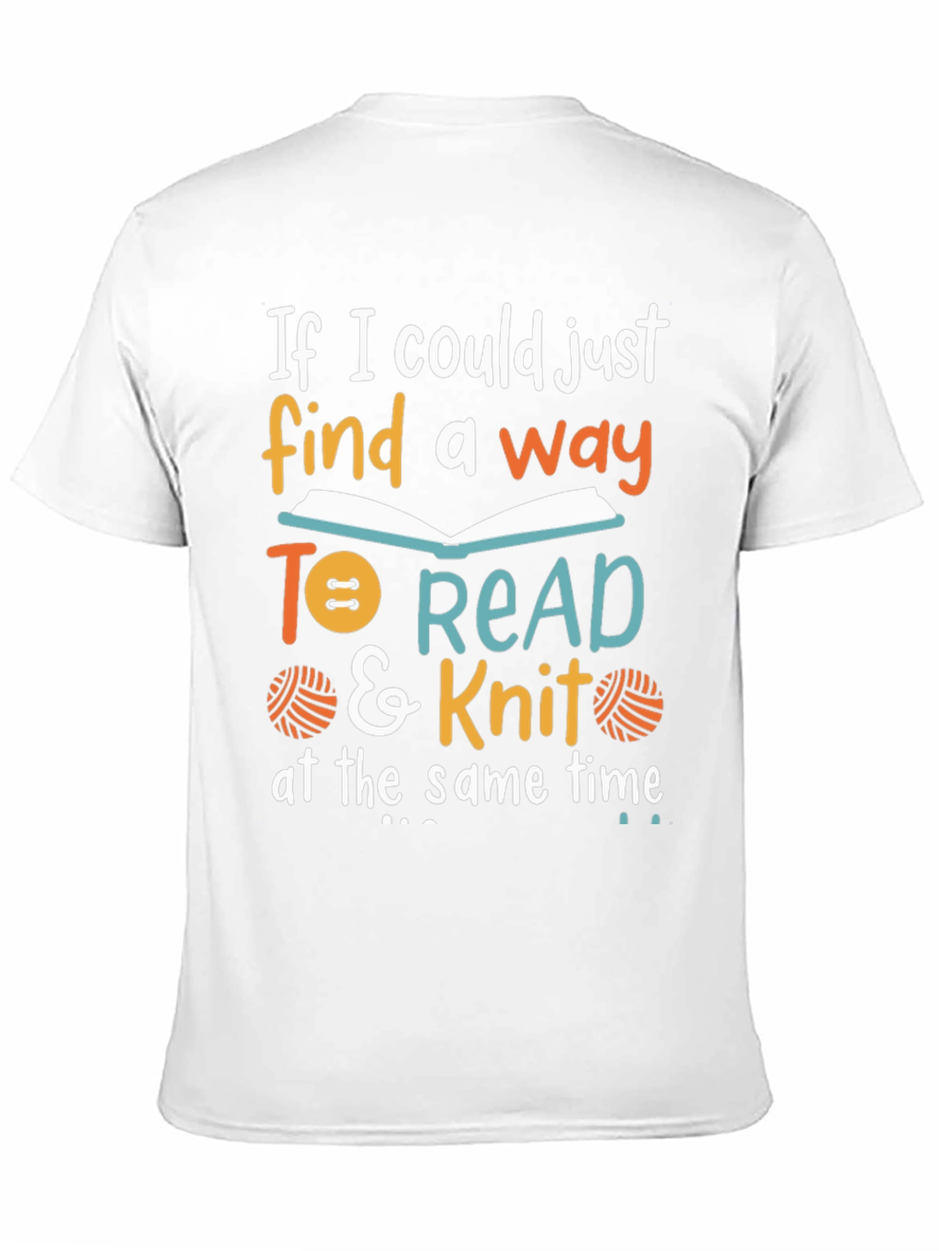 Read & Knit T-Shirt: Book Lover Knitter Gift