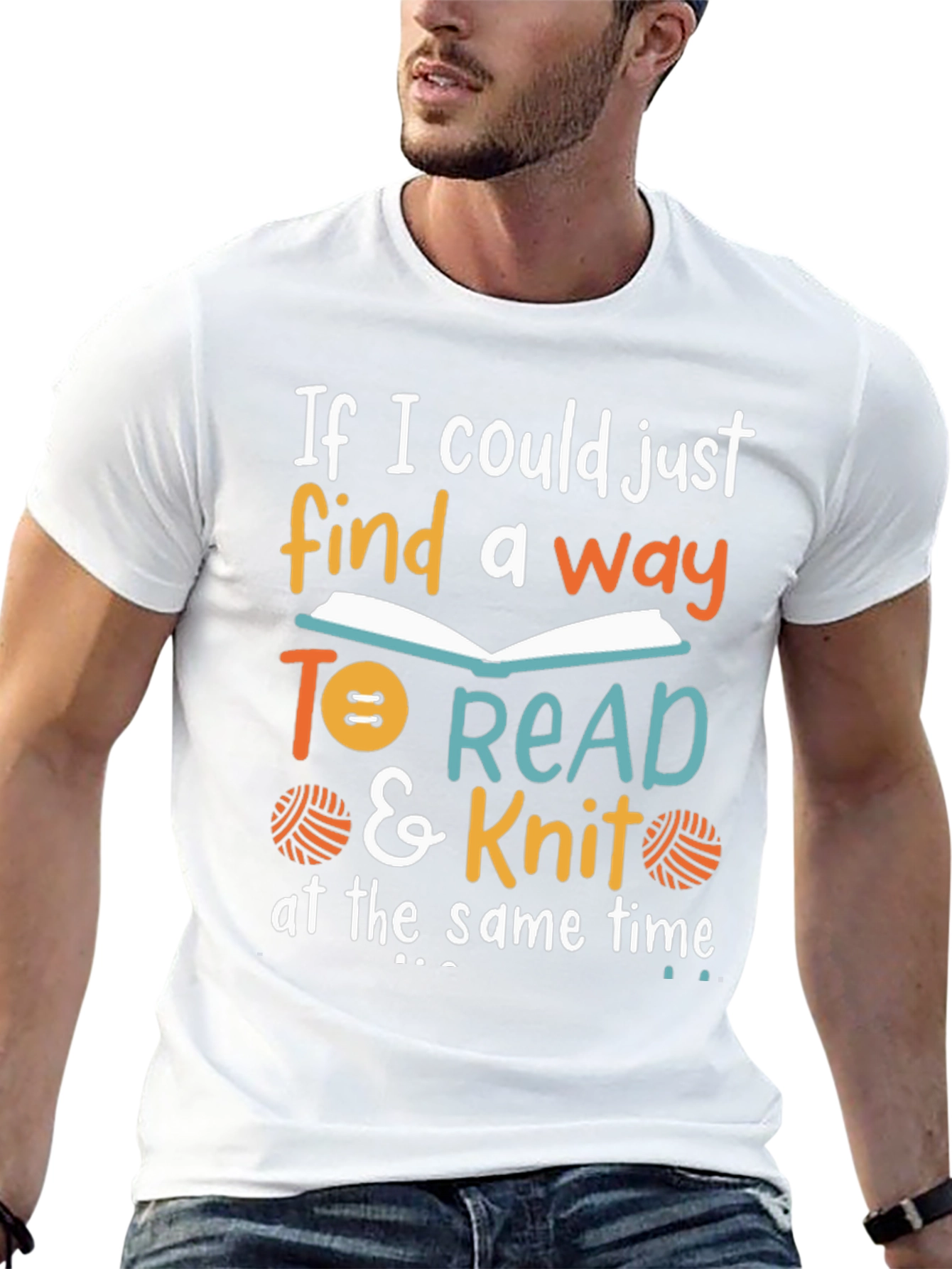 Read & Knit T-Shirt: Book Lover Knitter Gift