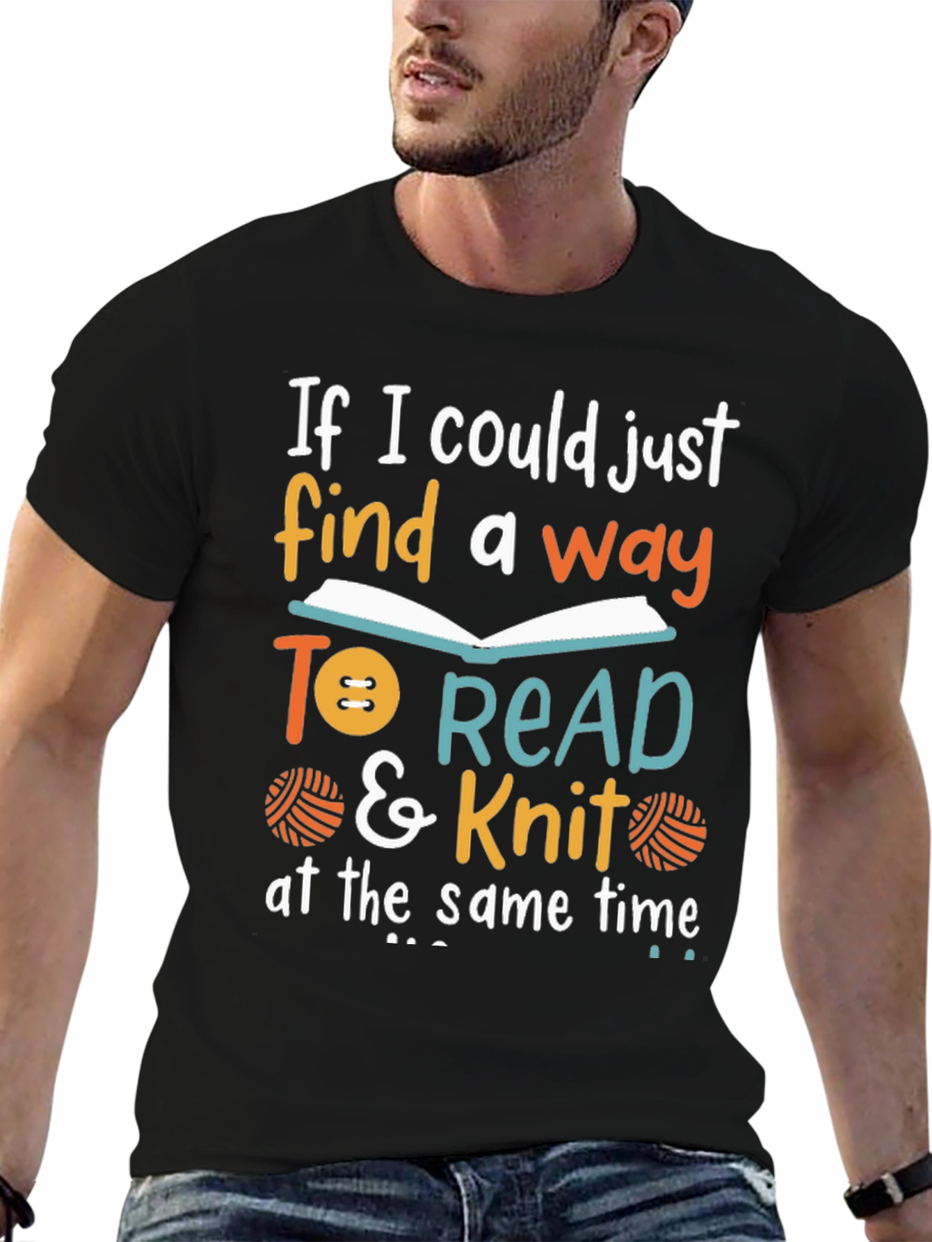 Read & Knit T-Shirt: Book Lover Knitter Gift