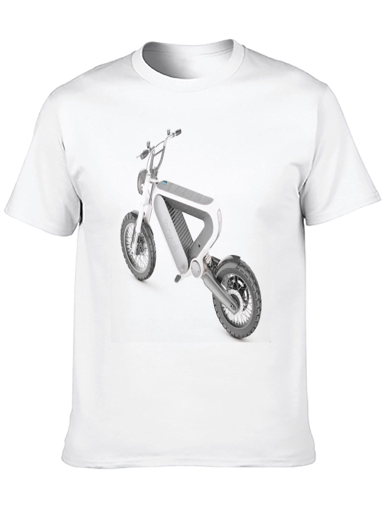 Mens Black Graphic Tee - Electric Motorcycle Design
