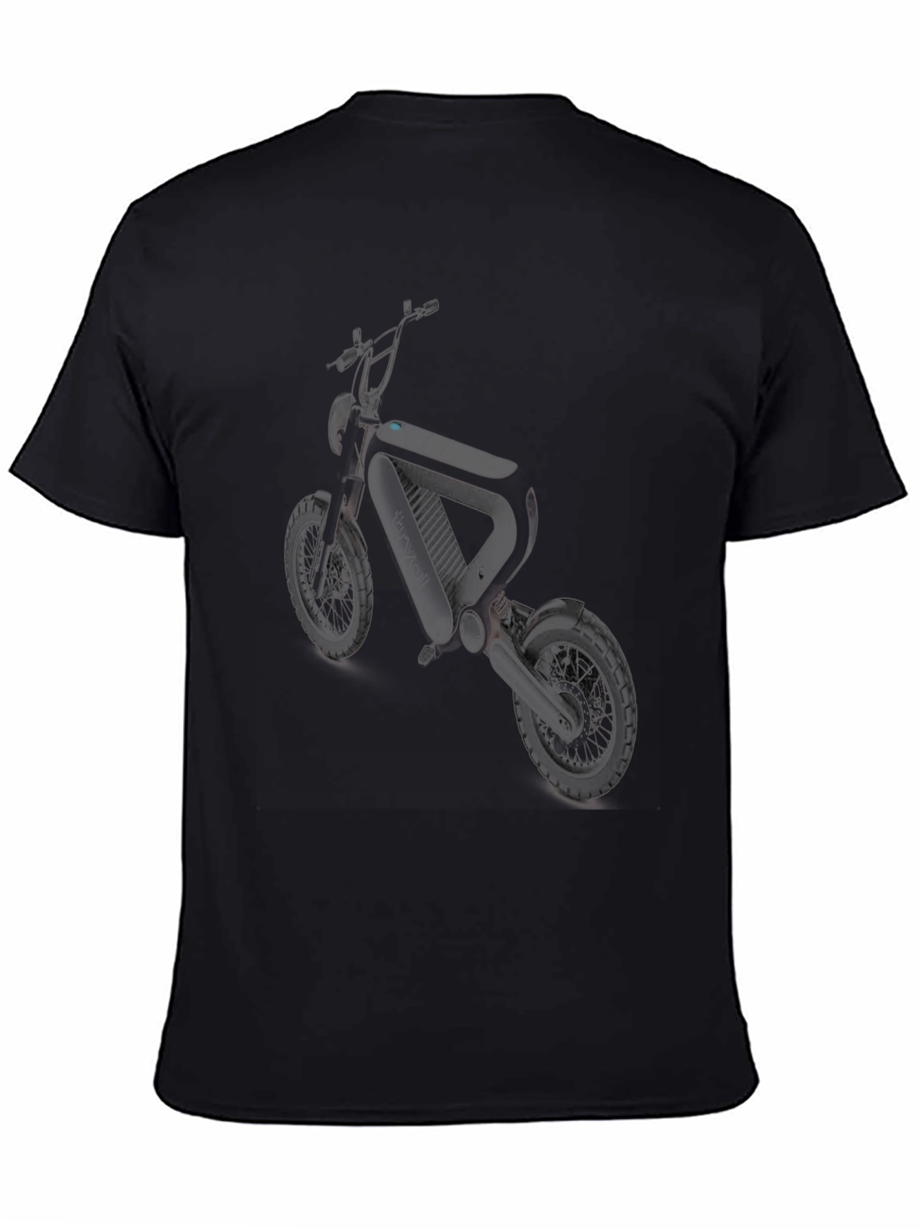 Mens Black Graphic Tee - Electric Motorcycle Design