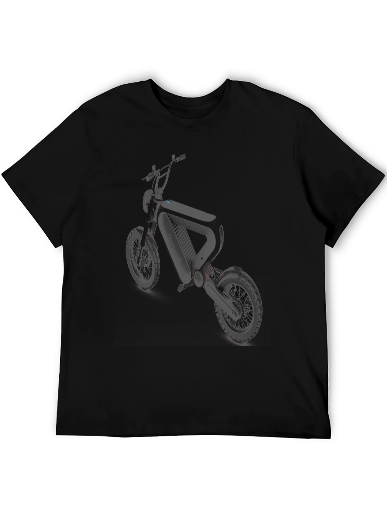 Mens Black Graphic Tee - Electric Motorcycle Design