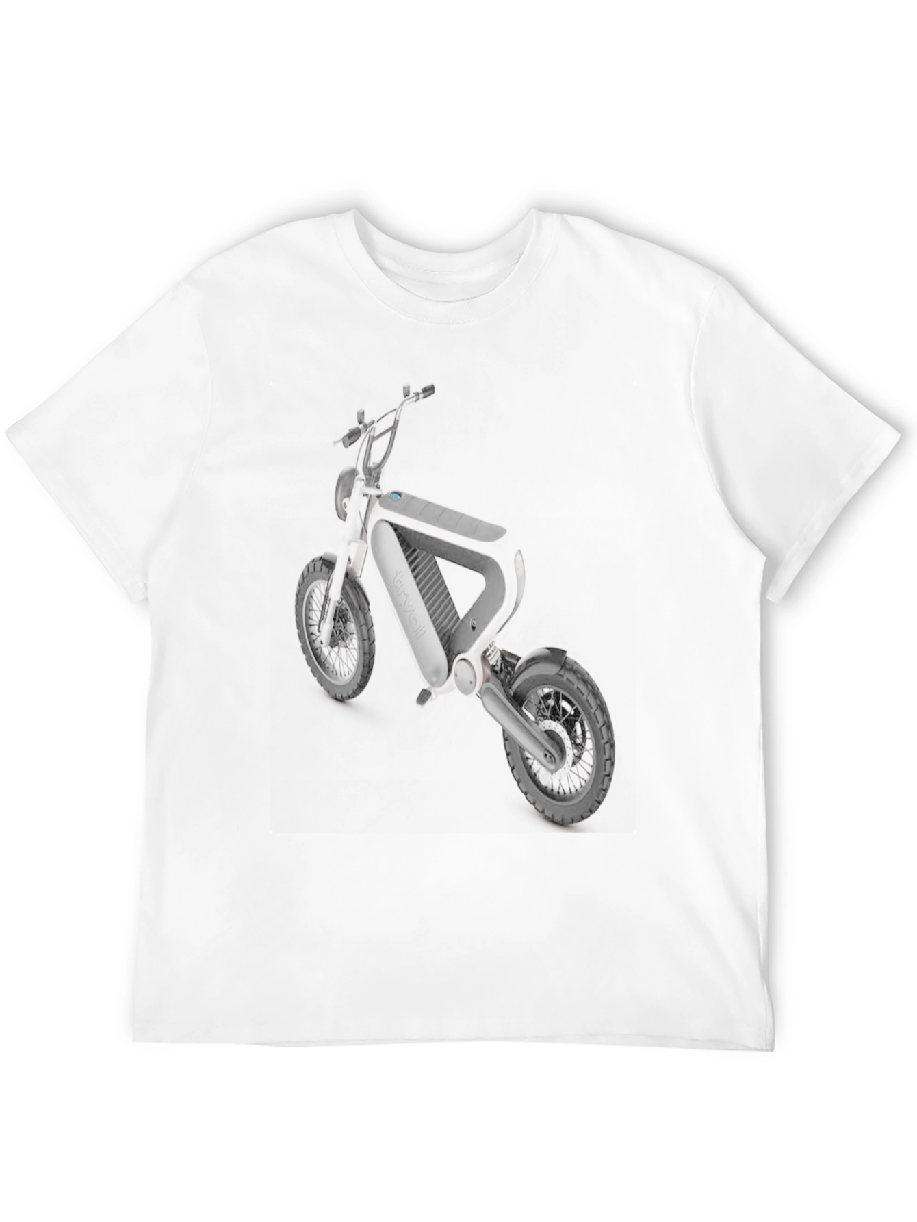 Mens Black Graphic Tee - Electric Motorcycle Design
