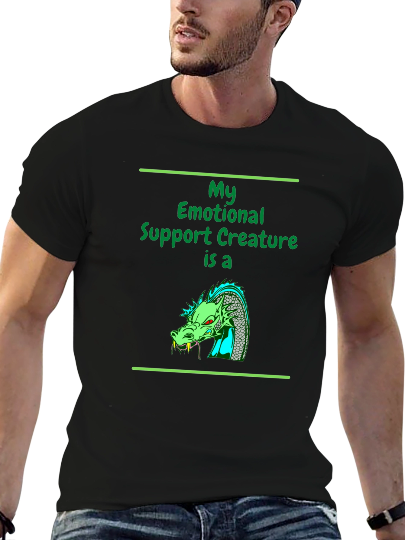 Emotional Support Dragon T-Shirt - Quirky Comfort