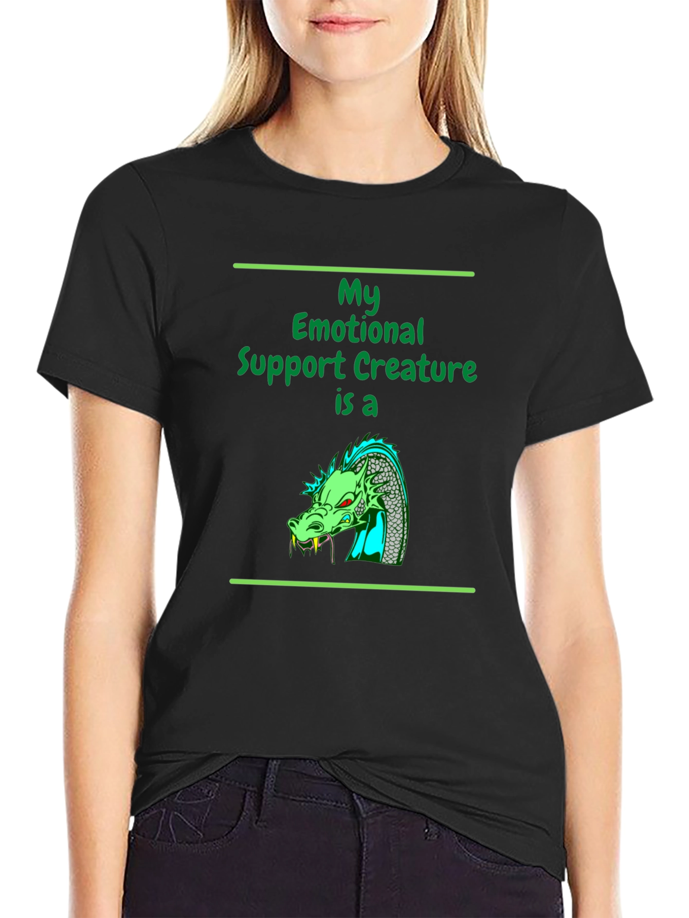 Emotional Support Dragon T-Shirt - Quirky Comfort
