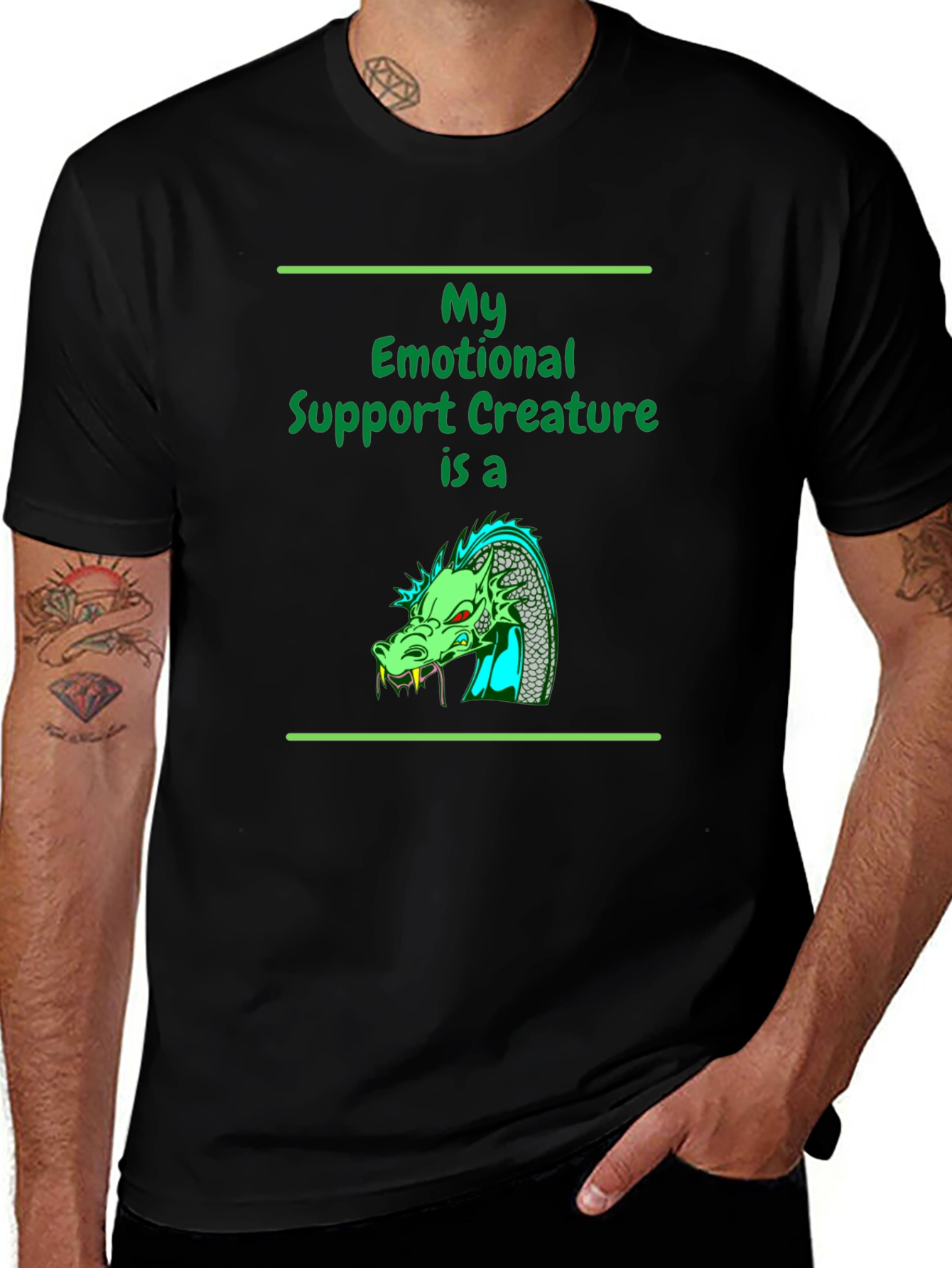Emotional Support Dragon T-Shirt - Quirky Comfort