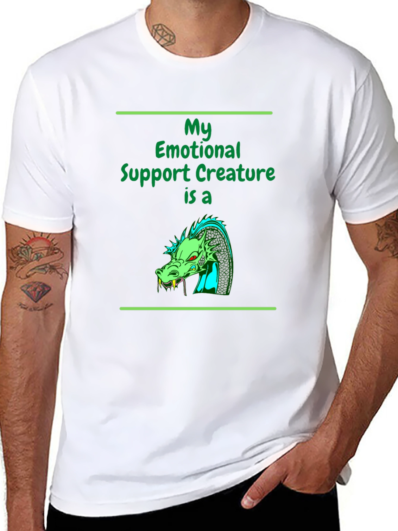 Emotional Support Dragon T-Shirt - Quirky Comfort